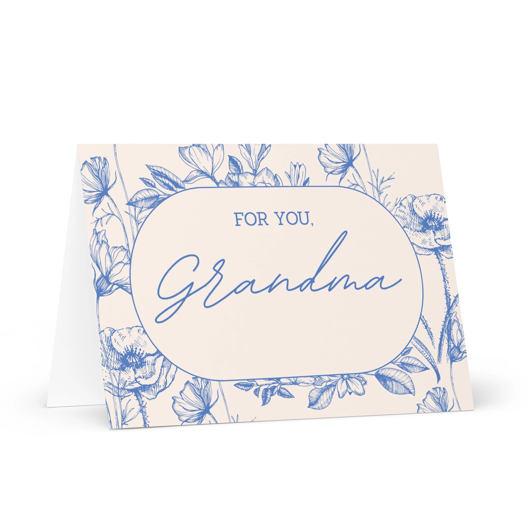 For you, Grandma floral elegant Greeting card with envelope for Grandmother Birthdays by La Vie Bien
