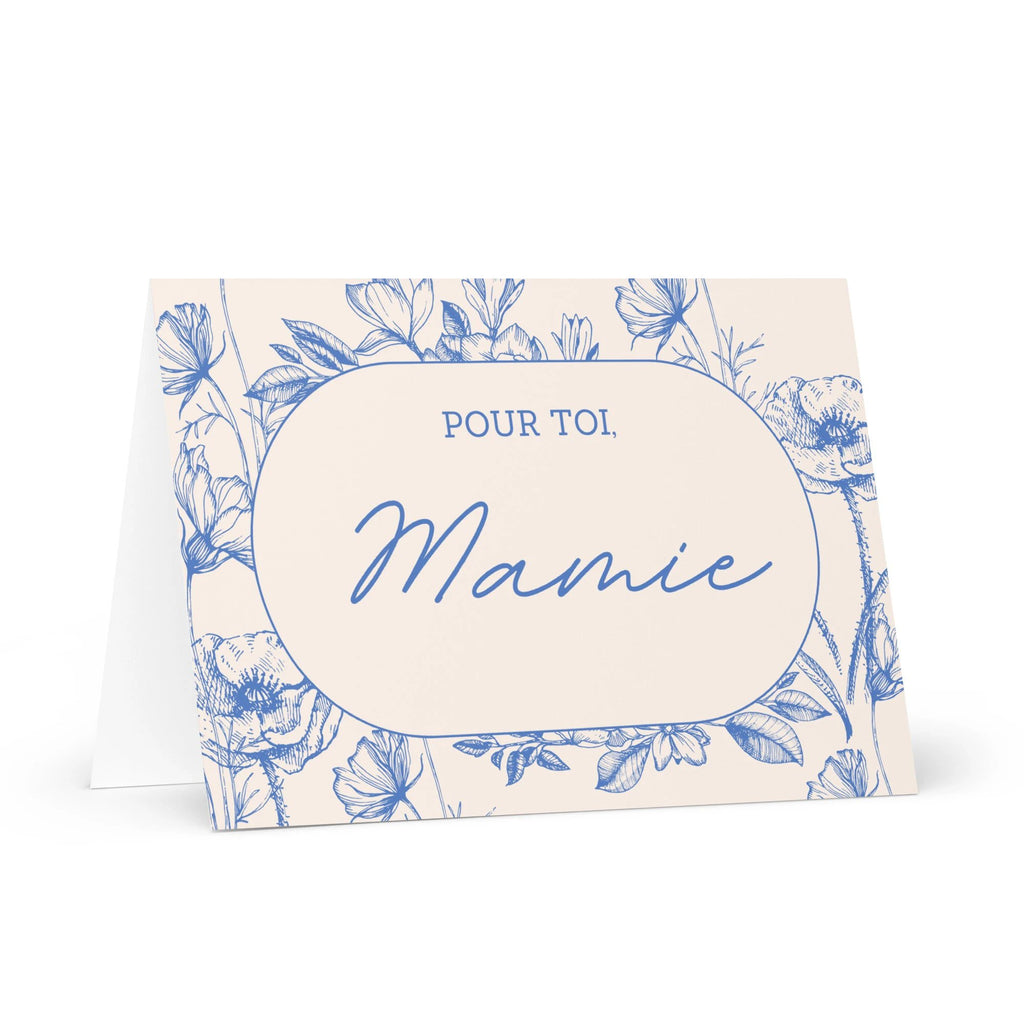 Pour toi, mamie French grandma birthday Greeting card with envelope for special occasions by La Vie Bien