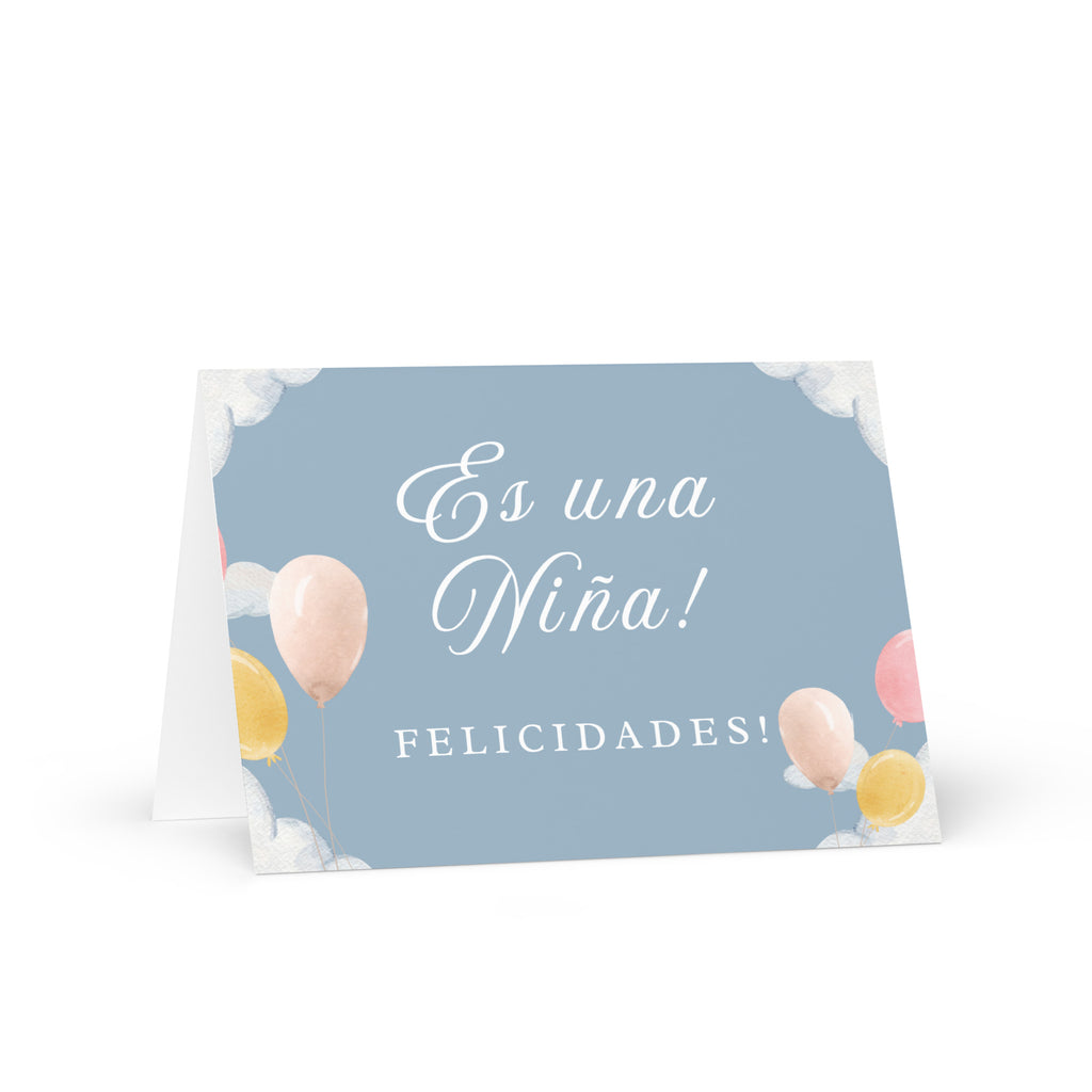 Es una niña! (It's a girl!) Spanish Greeting card