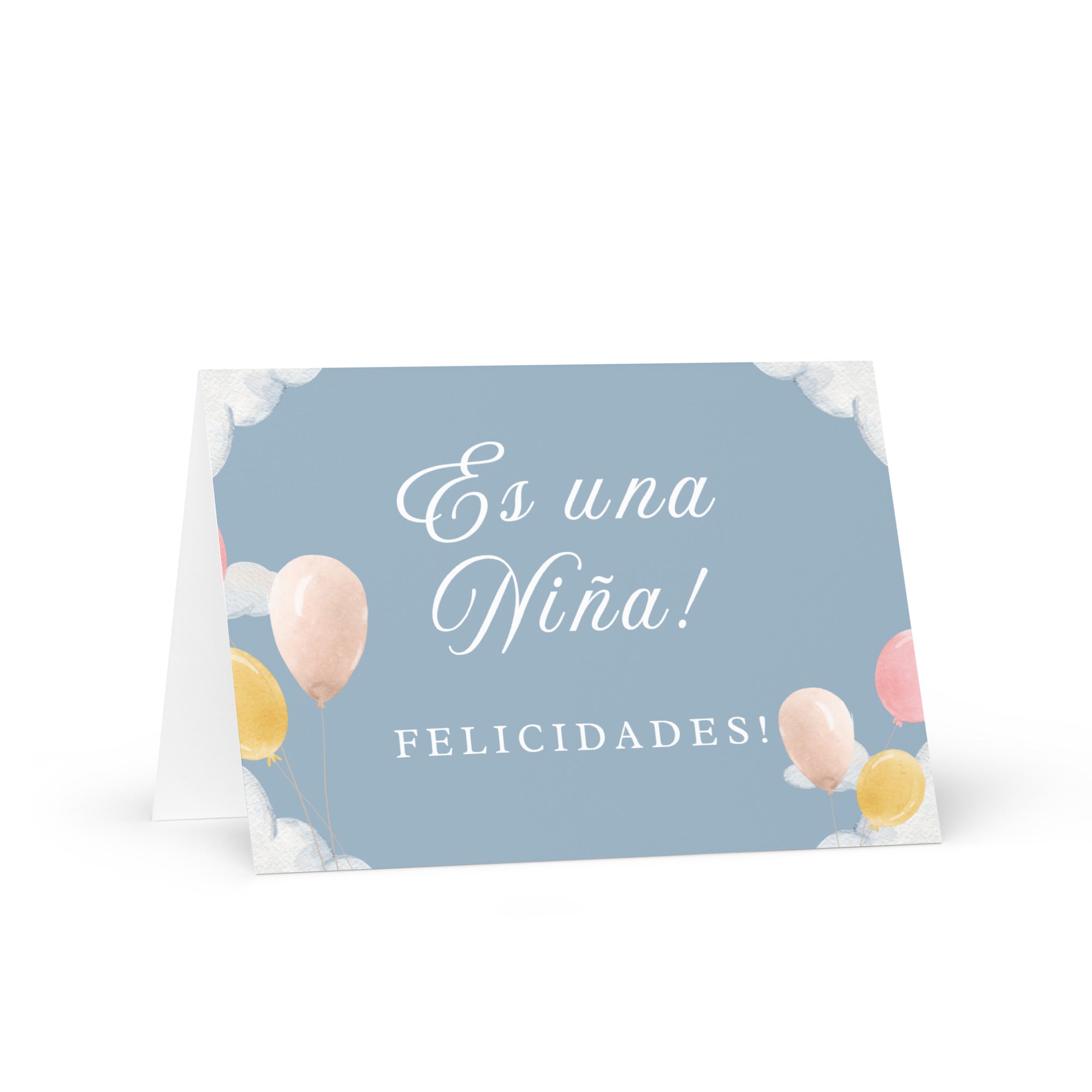Es una niña! (It's a girl!) Spanish Greeting card