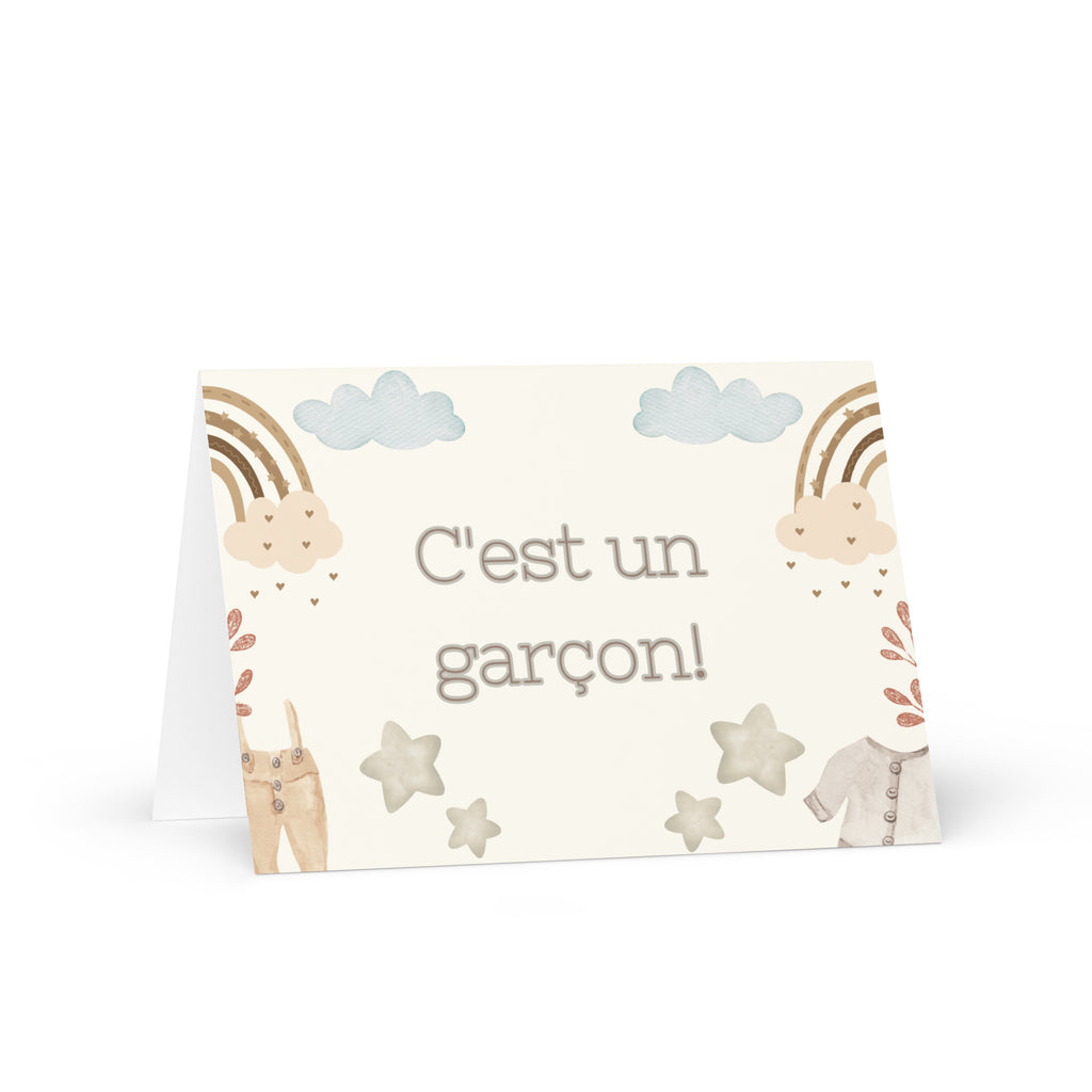 C'est un garçon! (It's a boy) French Greeting card