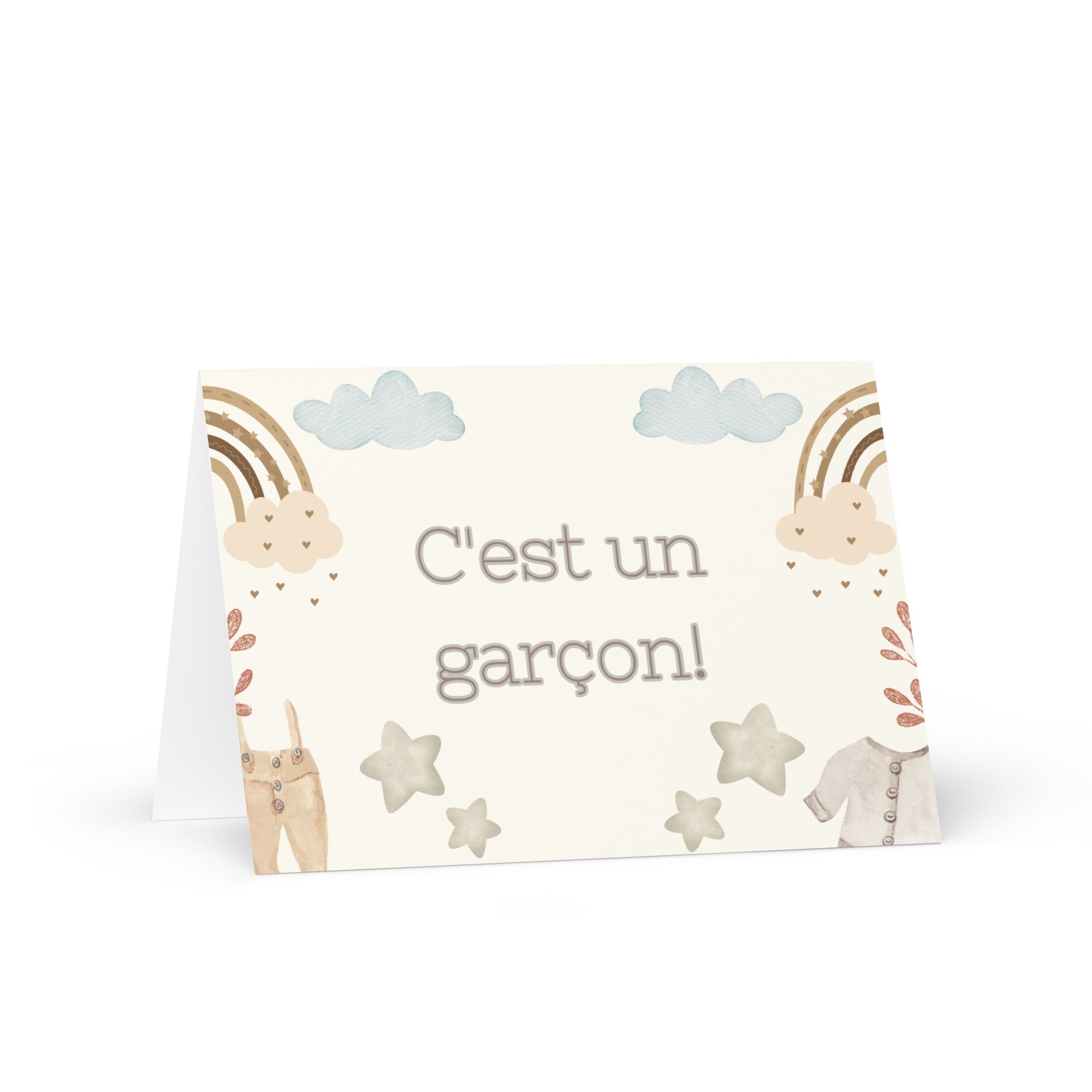 C'est un garçon! (It's a boy) French Greeting card