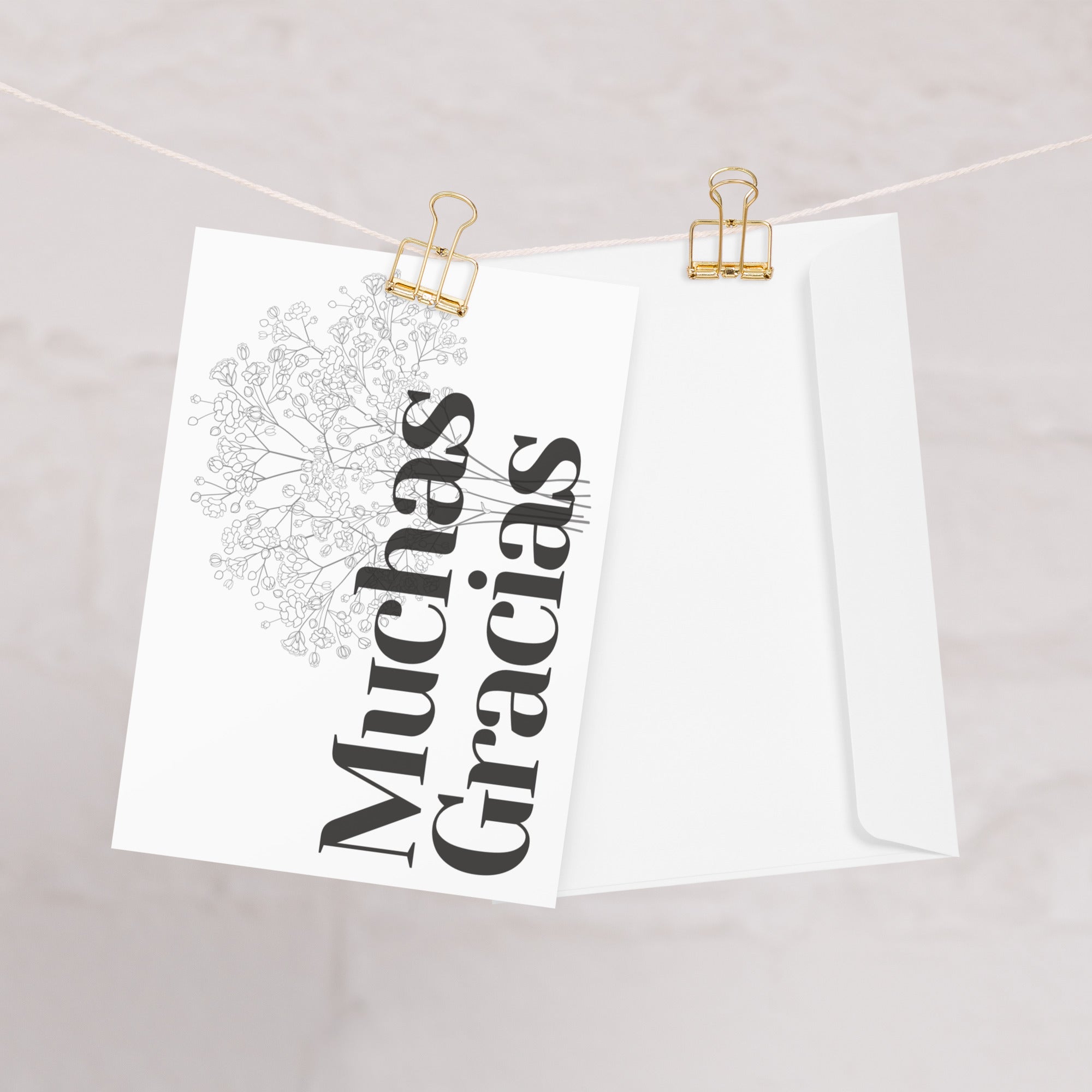 Muchas gracias Greeting card