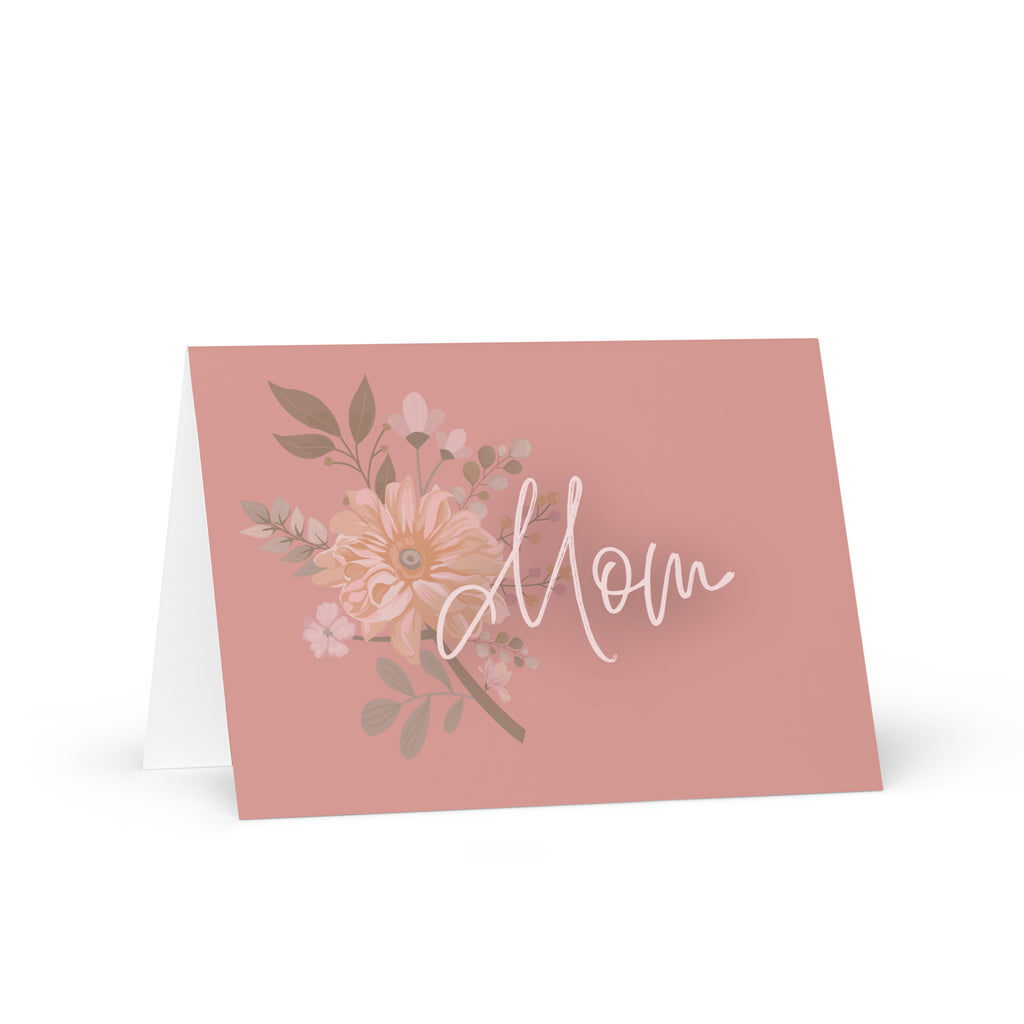 Pink floral Mom Greeting card