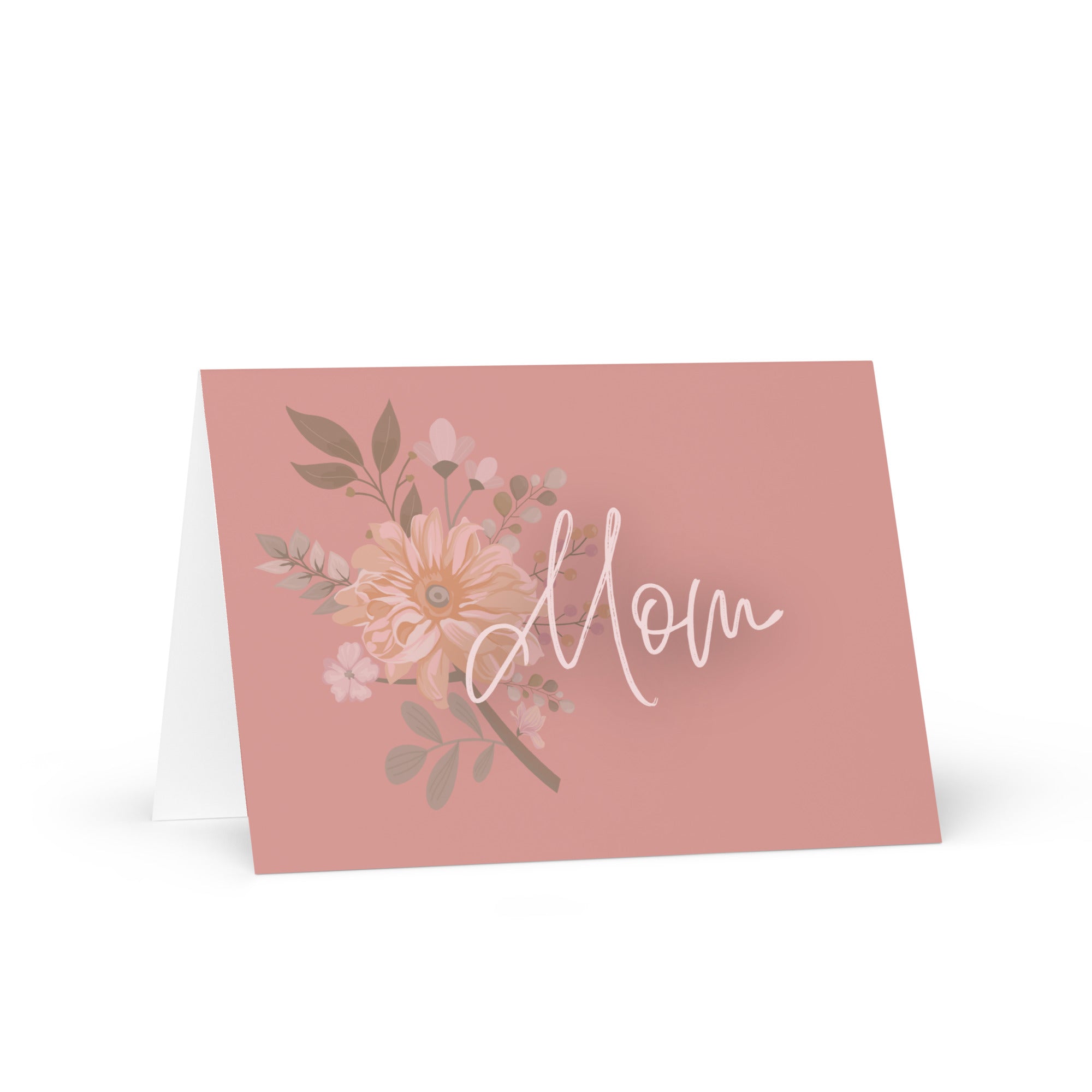 Pink floral Mom Greeting card