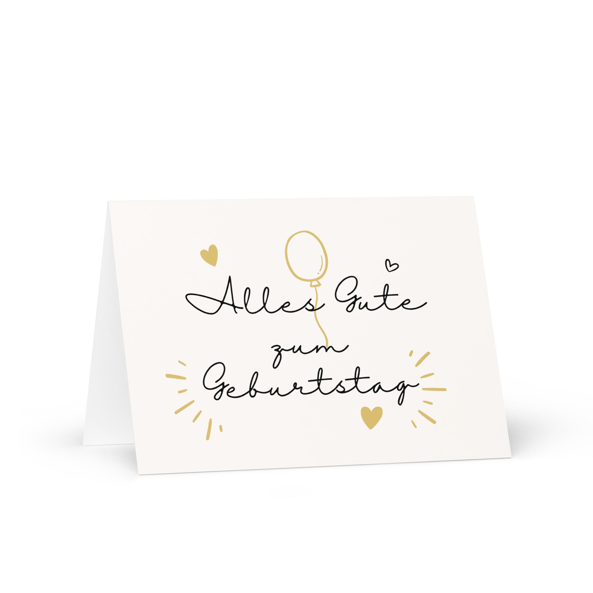 Alles gute zum Geburtstag gold balloon Greeting card