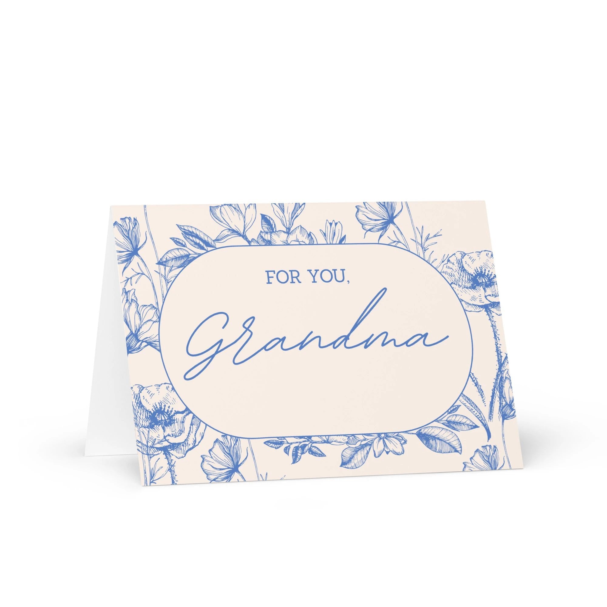 For you, Grandma floral elegant Greeting card with envelope for Grandmother Birthdays by La Vie Bien