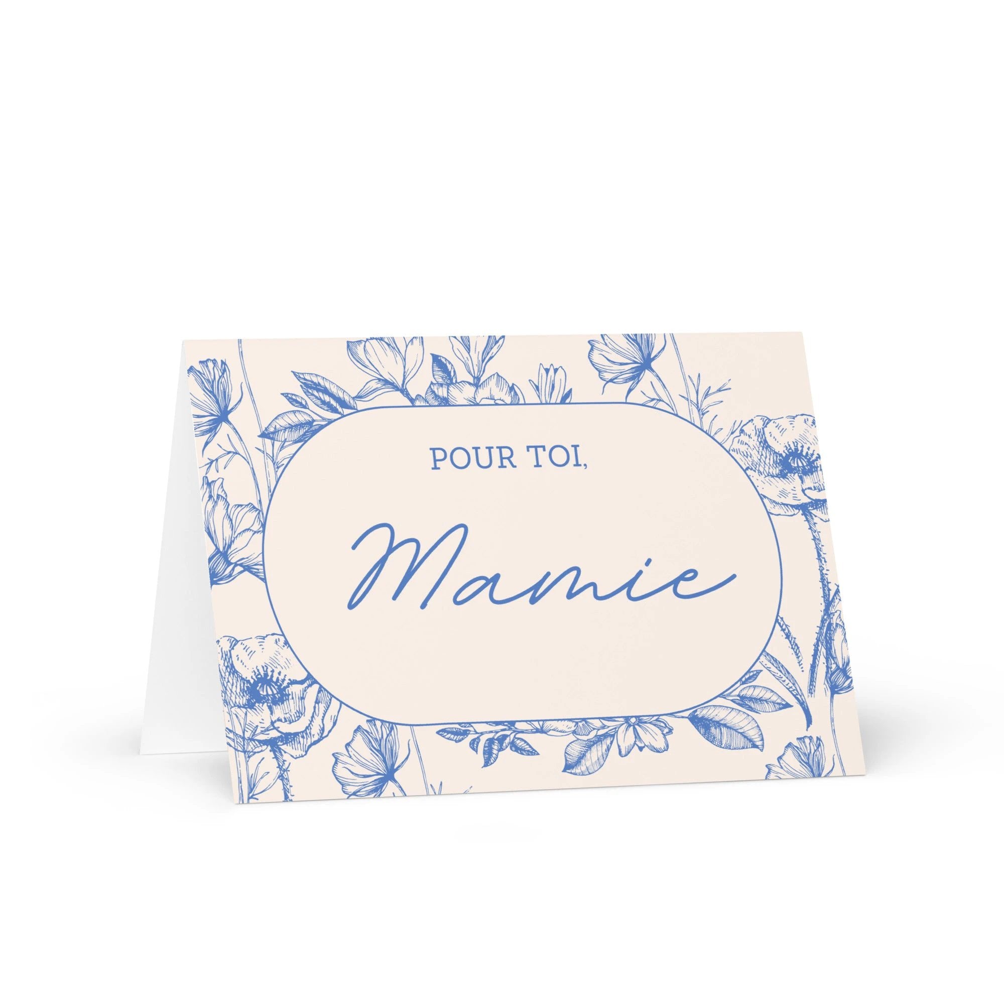Pour toi, mamie French grandma birthday Greeting card with envelope for special occasions by La Vie Bien