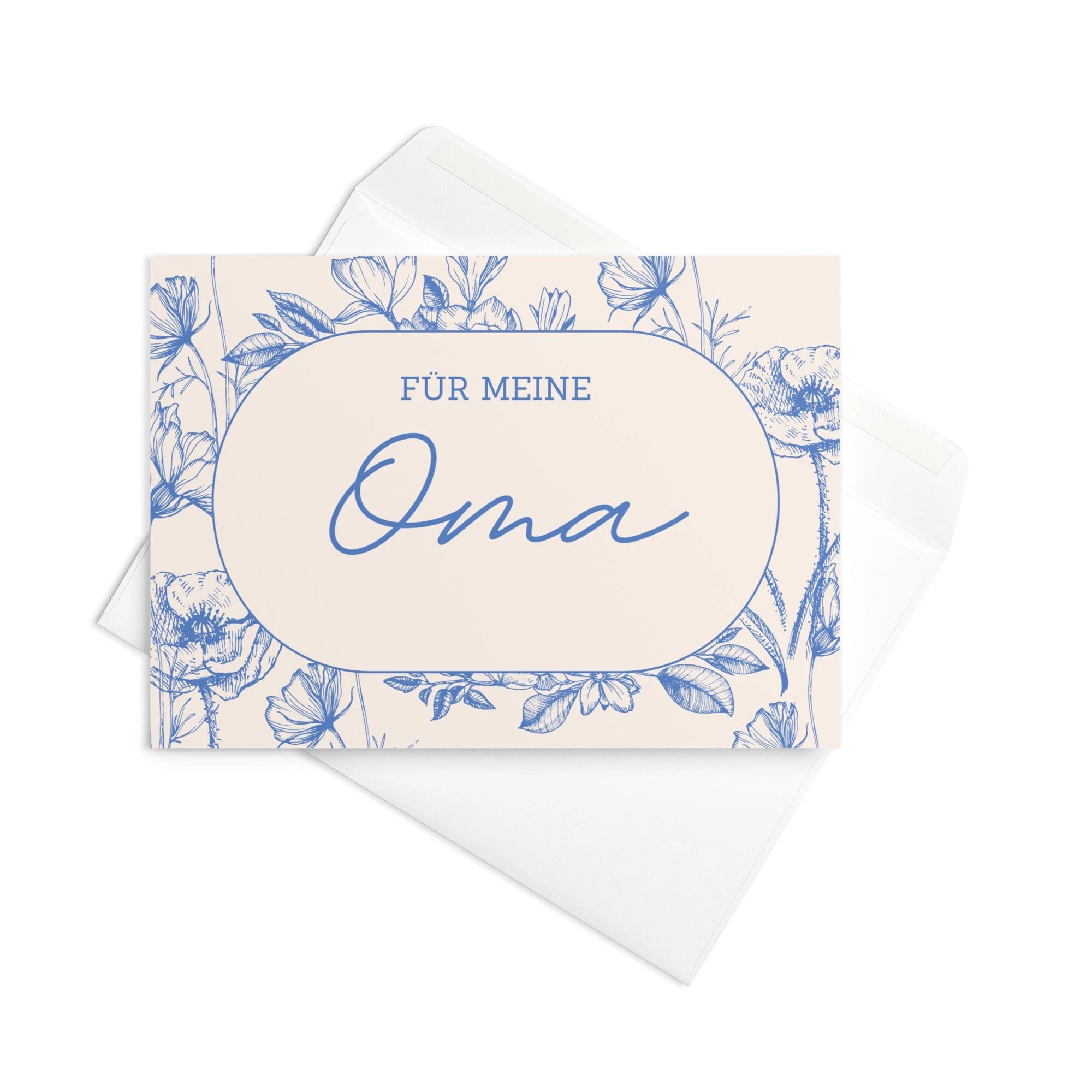 Für meine Oma German Grandmother birthday Greeting card, blank inside with envelope by La Vie Bien