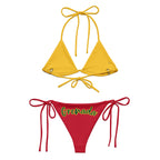 Grenada Flag All Over Print Recycled String Bikini All - Over Print Recycled String Bikini La Vie Bien Grenada Flag All Over Print Recycled String Bikini