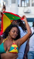Grenada Flag All Over Print Recycled String Bikini All - Over Print Recycled String Bikini La Vie Bien Grenada Flag All Over Print Recycled String Bikini
