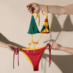 Grenada Flag All Over Print Recycled String Bikini All - Over Print Recycled String Bikini La Vie Bien Grenada Flag All Over Print Recycled String Bikini