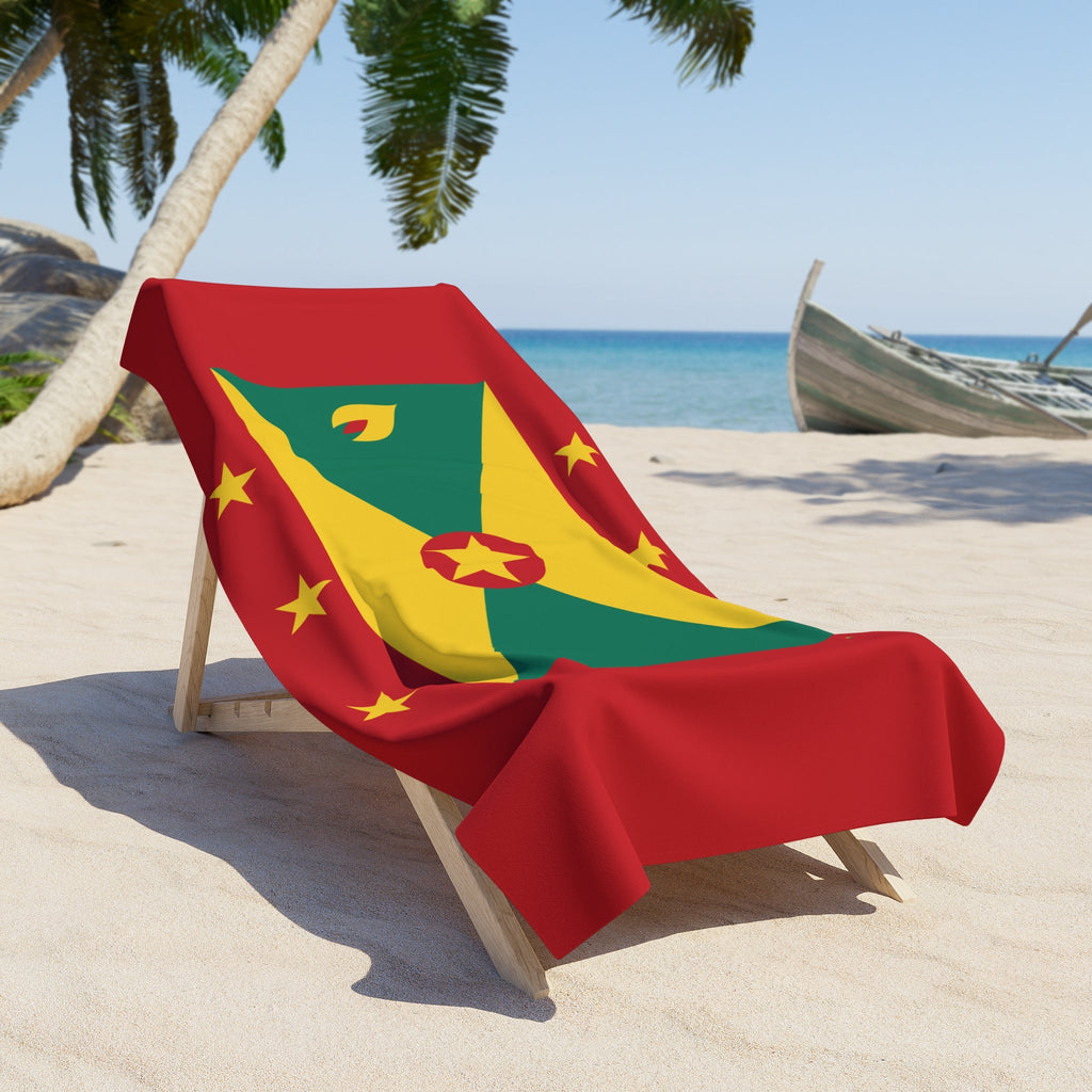 Grenada Flag Beach Towel Beach Towel (Generic Brand) La Vie Bien Grenada Flag Beach Towel
