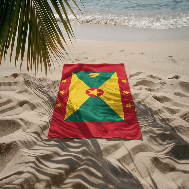 Grenada Flag Beach Towel Beach Towel (Generic Brand) La Vie Bien Grenada Flag Beach Towel