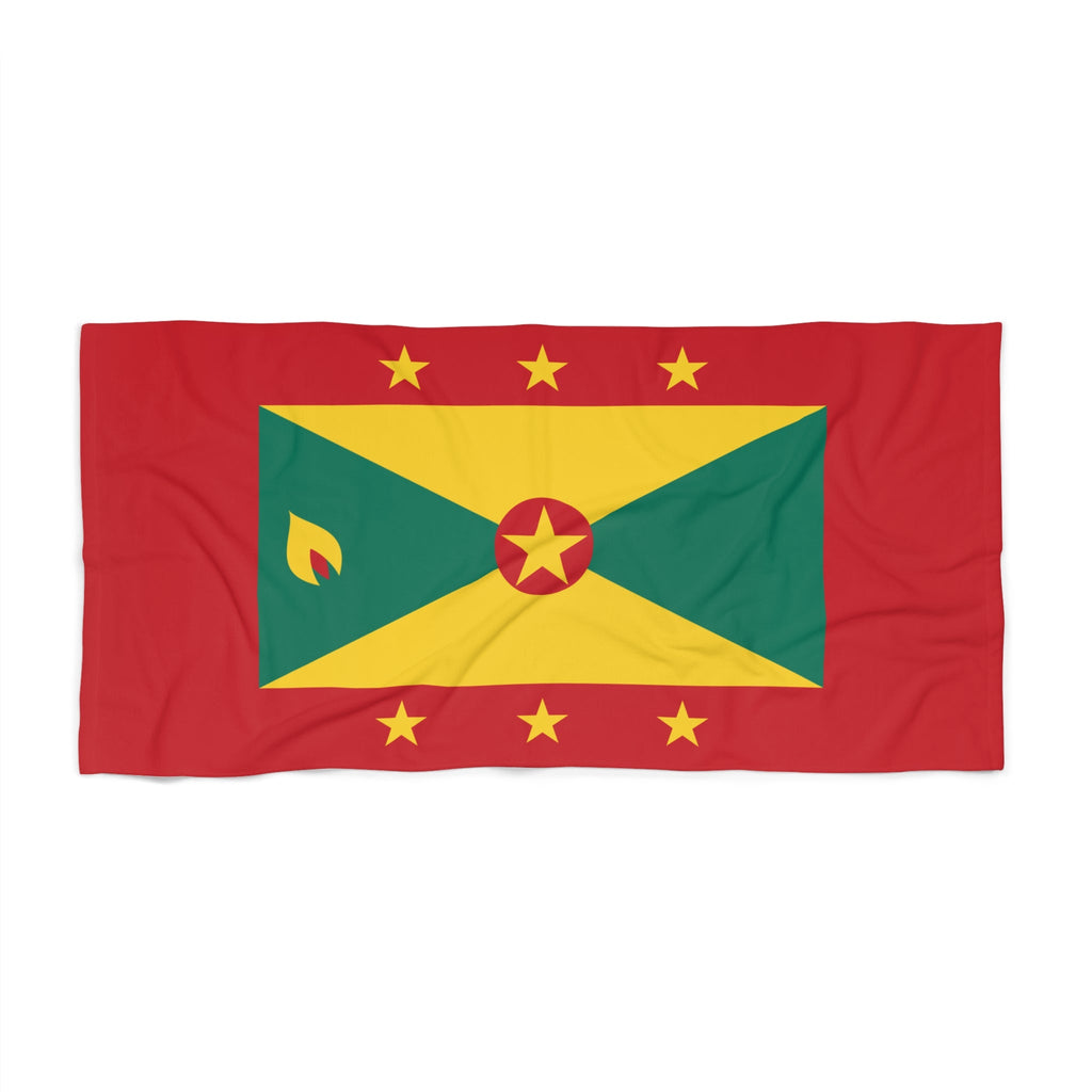 Grenada Flag Beach Towel Beach Towel (Generic Brand) La Vie Bien Grenada Flag Beach Towel