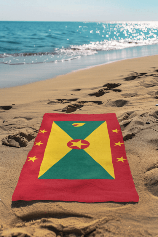 Grenada Flag Beach Towel Beach Towel (Generic Brand) La Vie Bien Grenada Flag Beach Towel