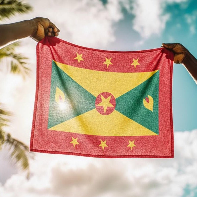 Grenada Flag Rally Towel Rally Towel La Vie Bien Grenada Flag Rally Towel