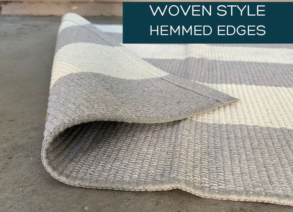Grey and White Buffalo Check Entryway Rug by Nickel Designs Custom Doormats
