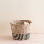 Grey + Natural Tapered Basket - Storage Baskets | LIKHÂ by LIKHÂ