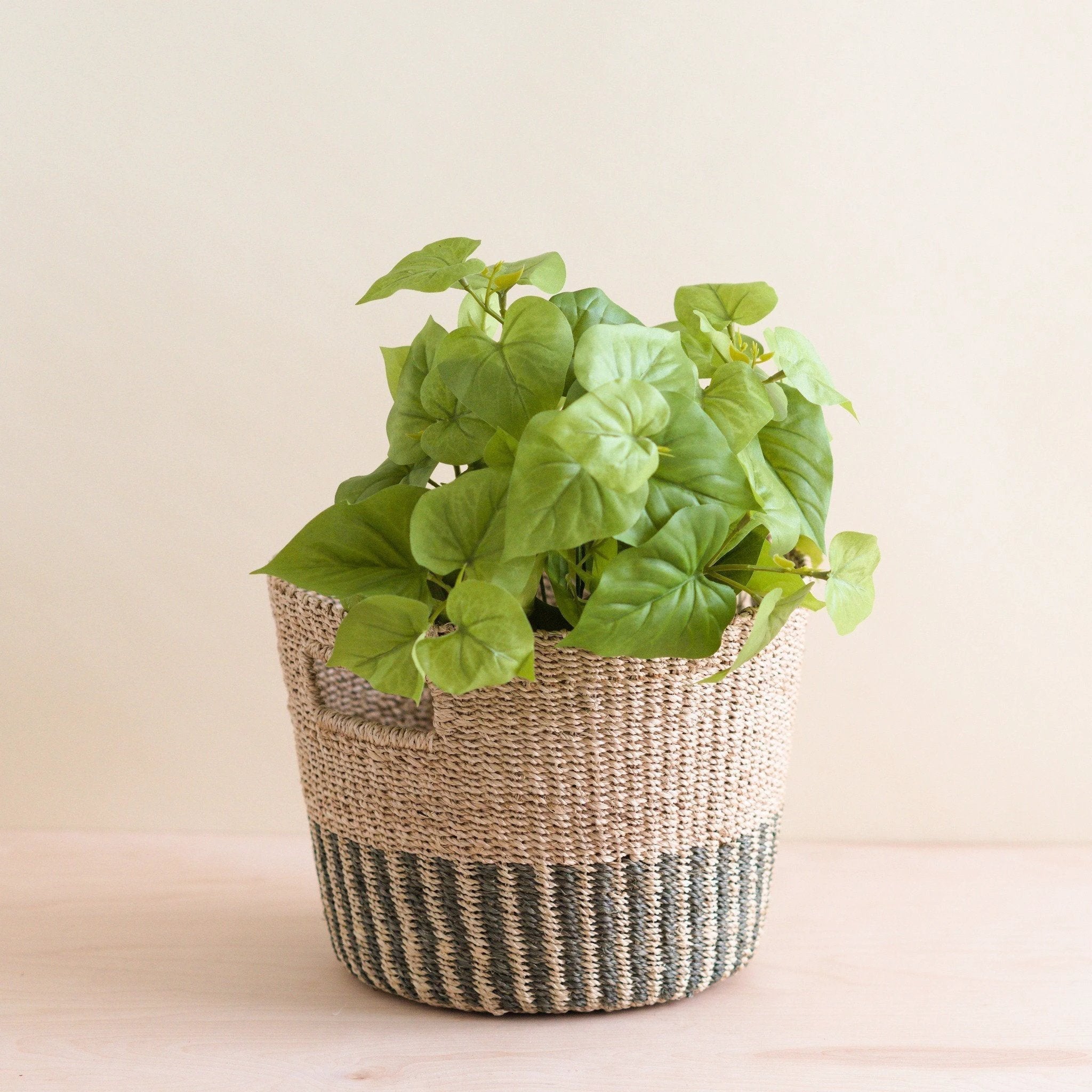 Grey + Natural Tapered Basket - Storage Baskets | LIKHÂ by LIKHÂ