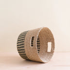 Grey + Natural Tapered Basket - Storage Baskets | LIKHÂ by LIKHÂ
