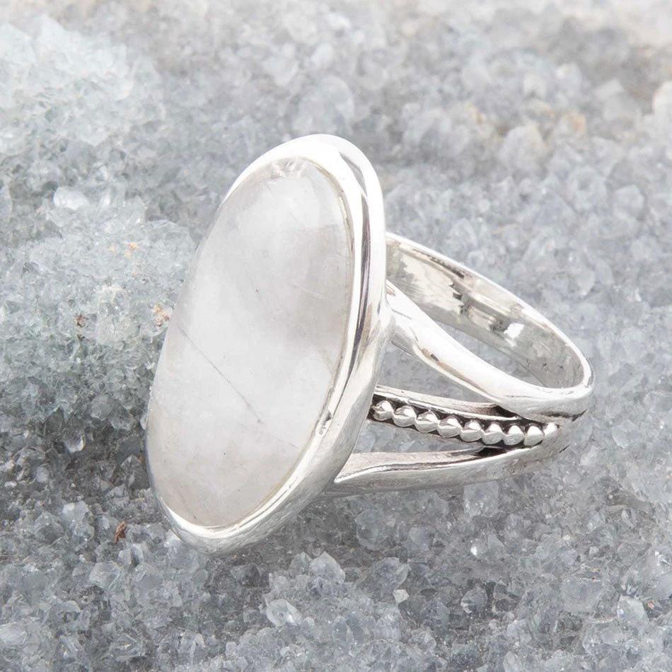 Grey Quartz and Sterling Silver Oval Ring by Barse Jewelry