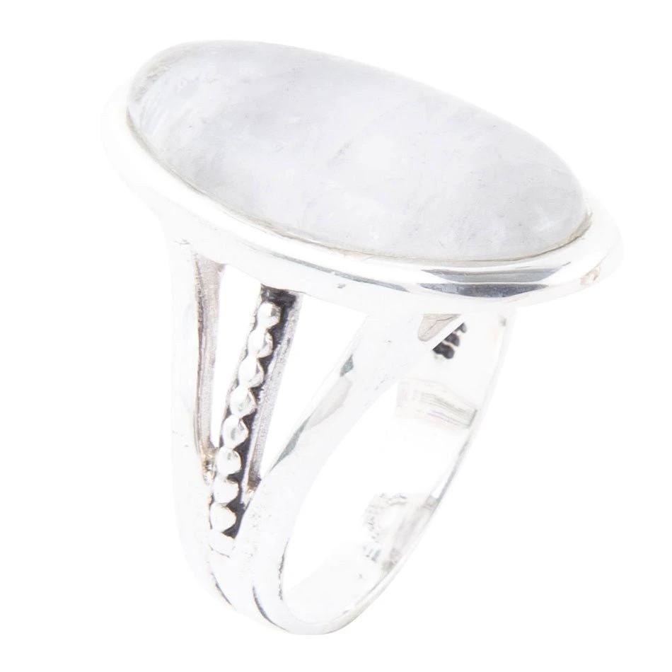 Grey Quartz and Sterling Silver Oval Ring by Barse Jewelry