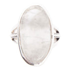 Grey Quartz and Sterling Silver Oval Ring by Barse Jewelry