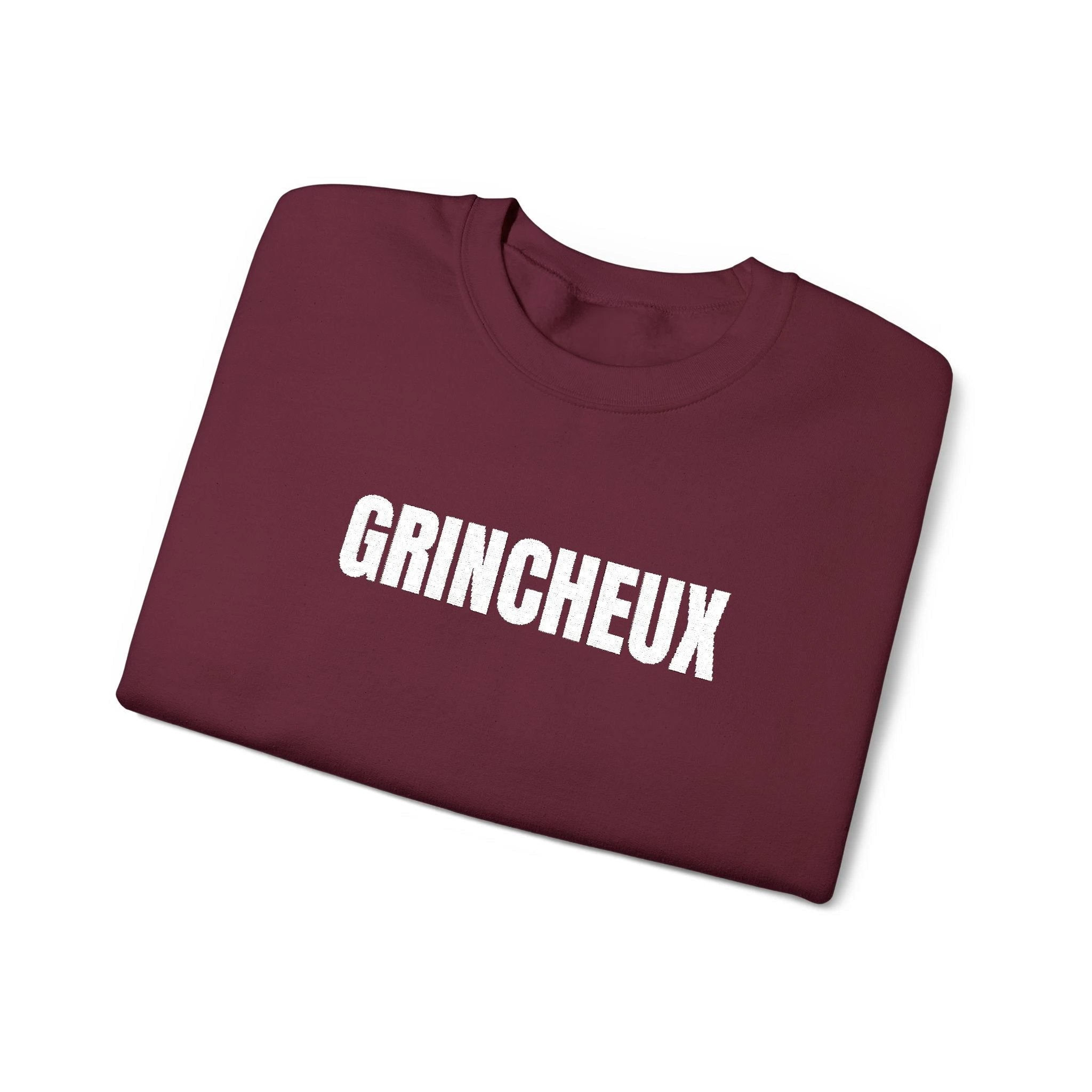 Grincheux Crewneck Sweatshirt - Funny French curmudgeon Sweater by Printify