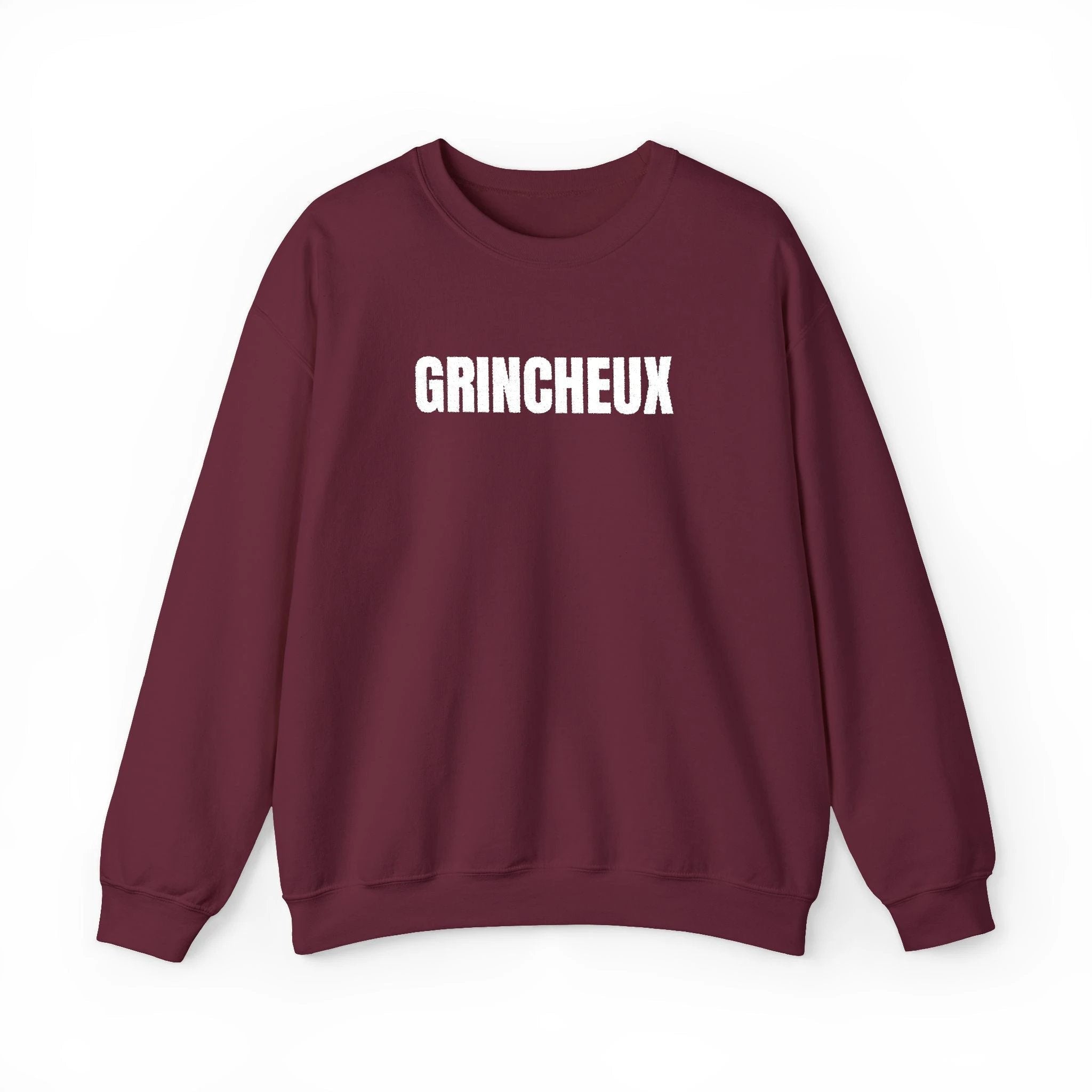 Grincheux Crewneck Sweatshirt - Funny French curmudgeon Sweater by Printify