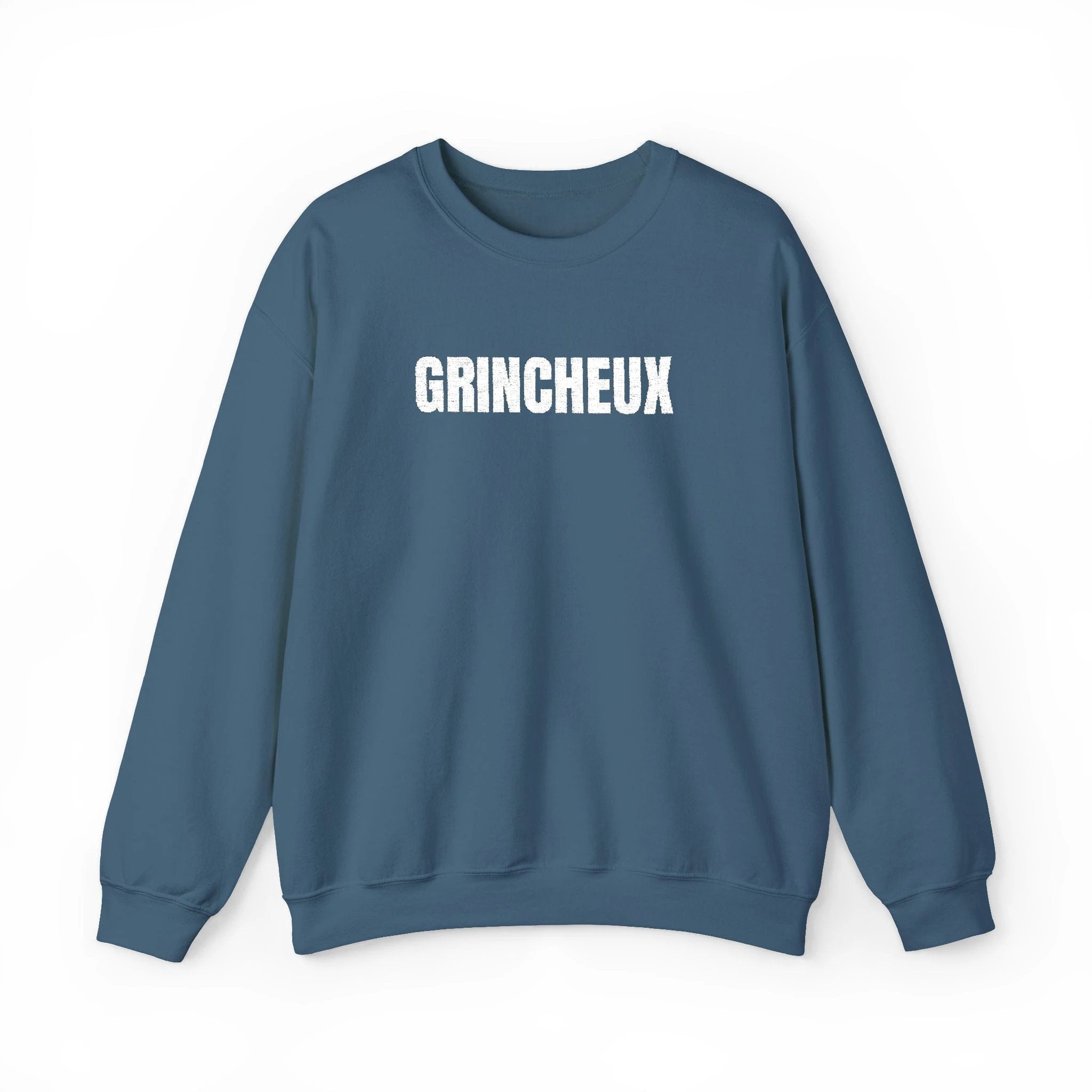 Grincheux Crewneck Sweatshirt - Funny French curmudgeon Sweater by Printify