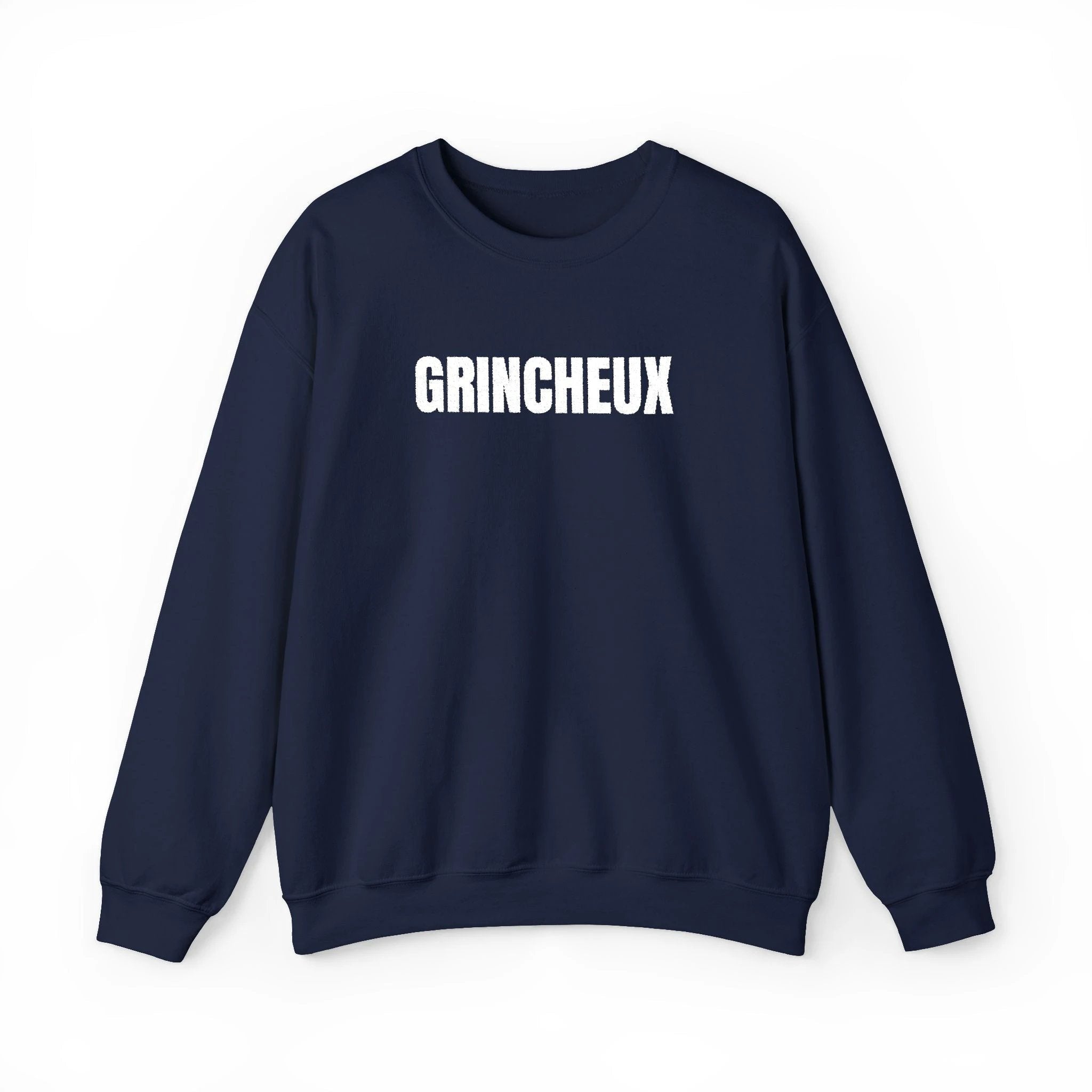 Grincheux Crewneck Sweatshirt - Funny French curmudgeon Sweater by Printify