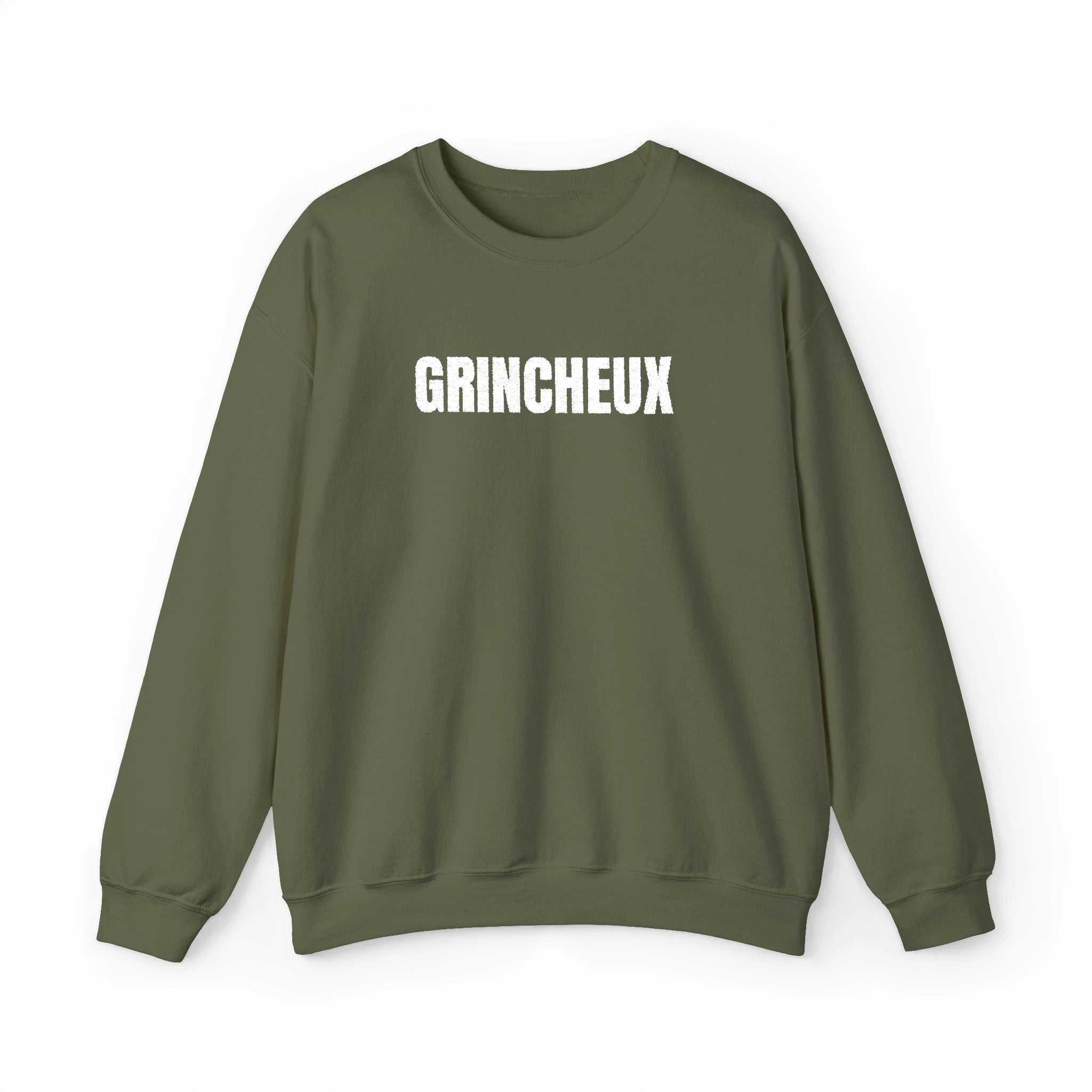 Grincheux Crewneck Sweatshirt - Funny French curmudgeon Sweater by Printify
