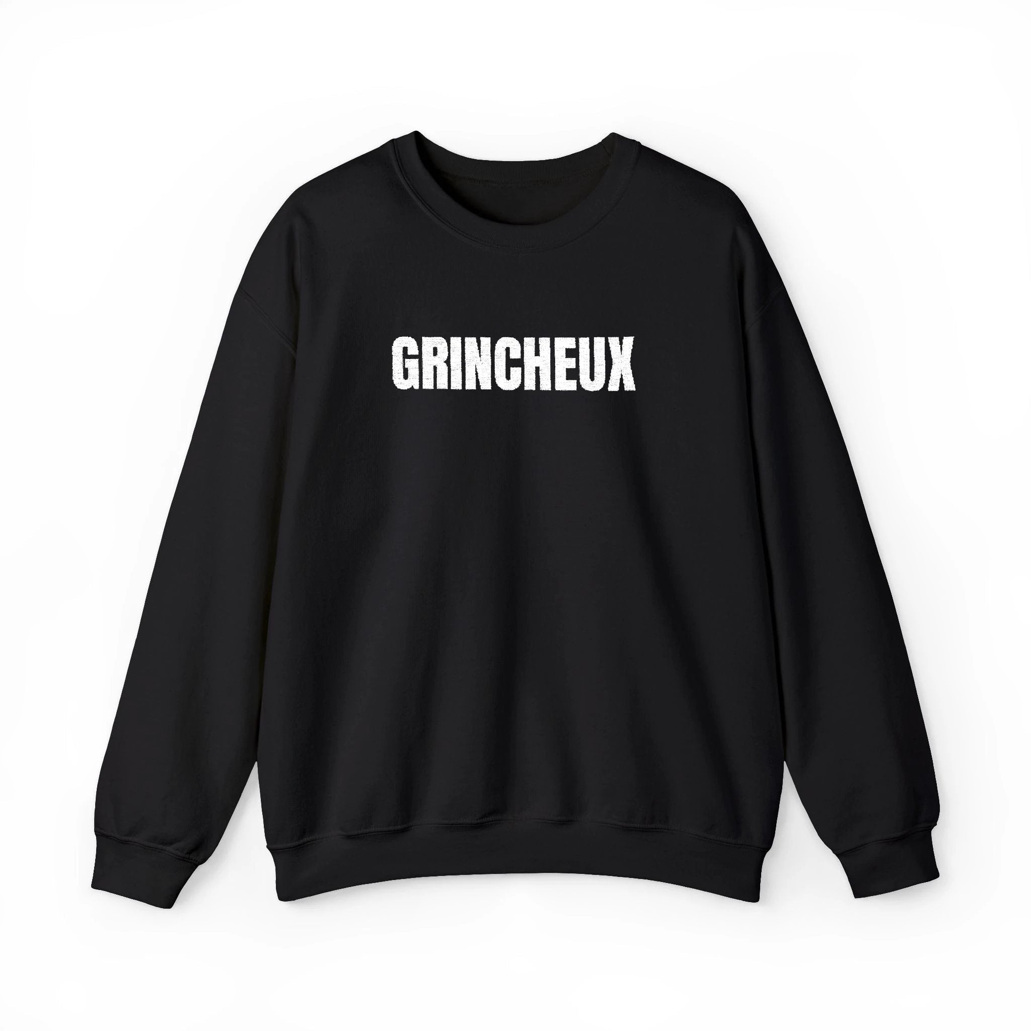 Grincheux Crewneck Sweatshirt - Funny French curmudgeon Sweater by Printify