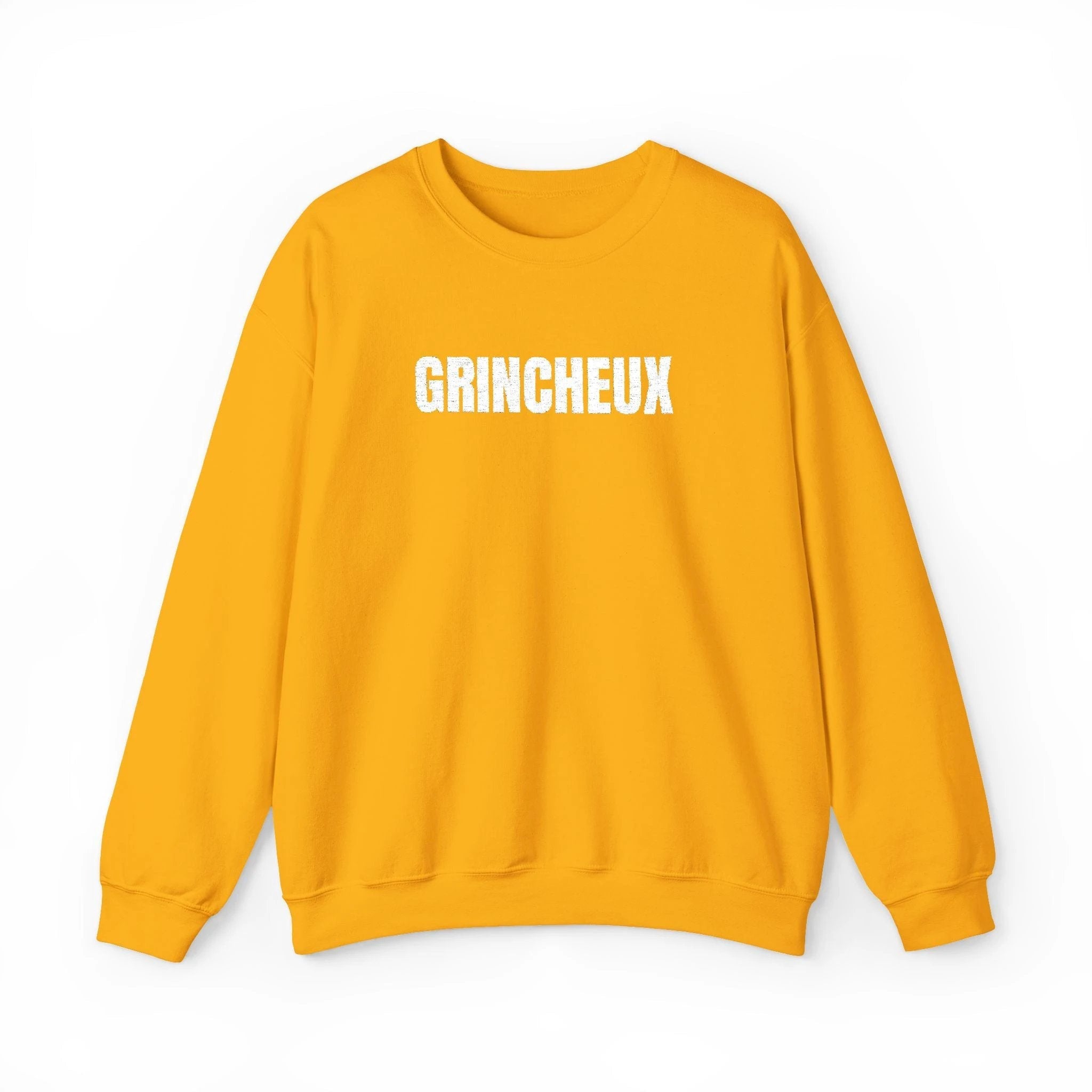 Grincheux Crewneck Sweatshirt - Funny French curmudgeon Sweater by Printify