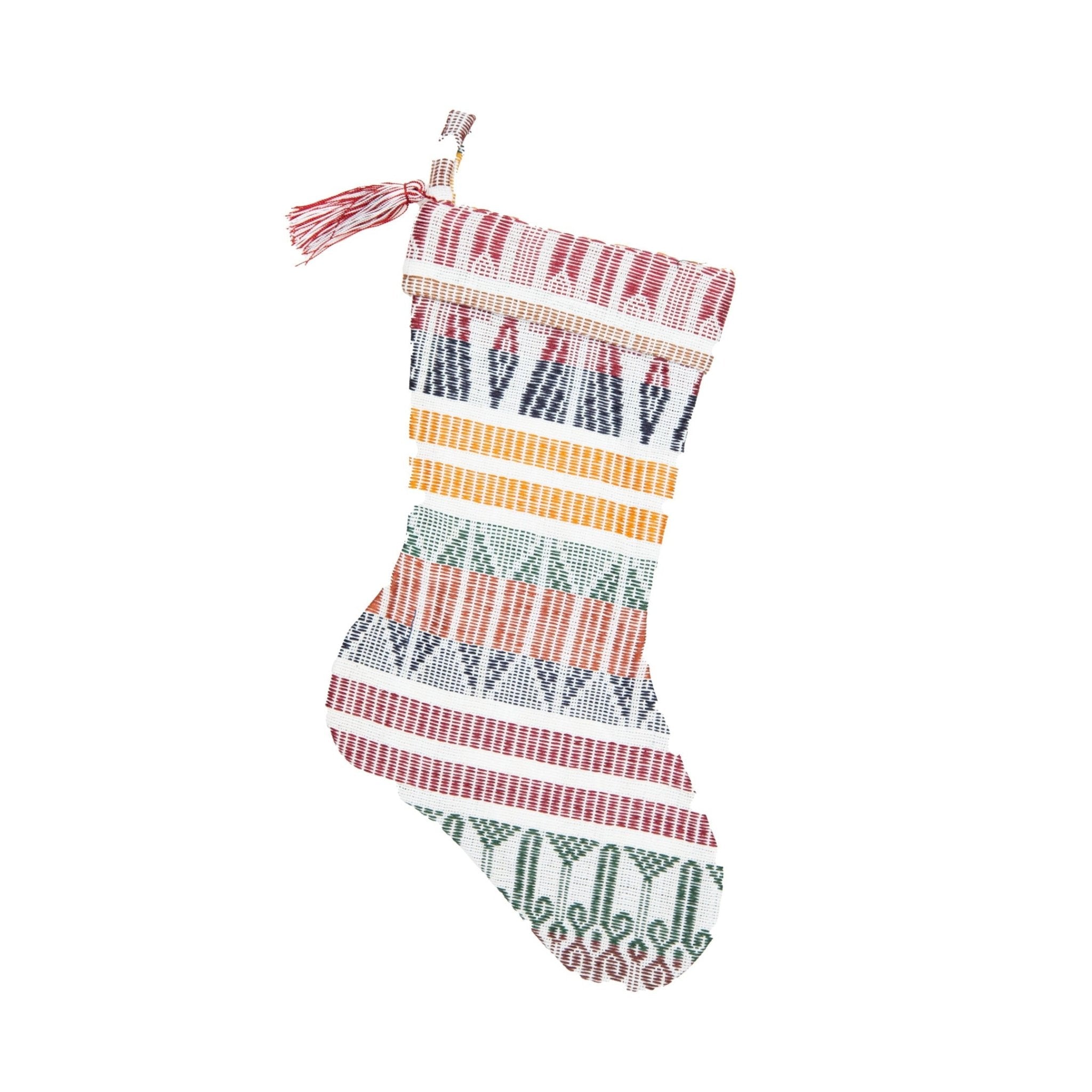 Guatemalan Brocade Christmas Stocking Holiday La Vie Bien Guatemalan Brocade Christmas Stocking