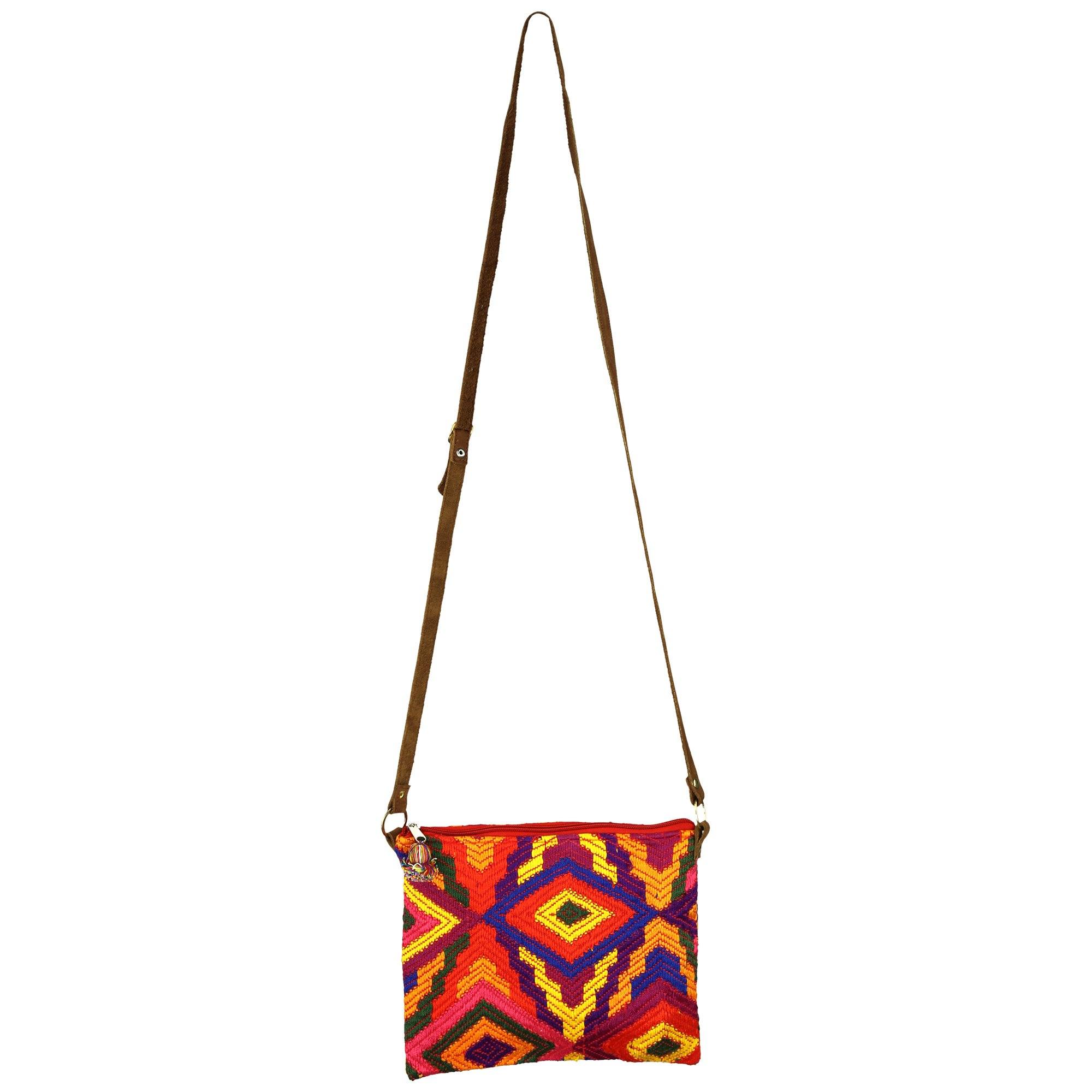Guatemalan Huipil Sling Bag Purses La Vie Bien Guatemalan Huipil Sling Bag