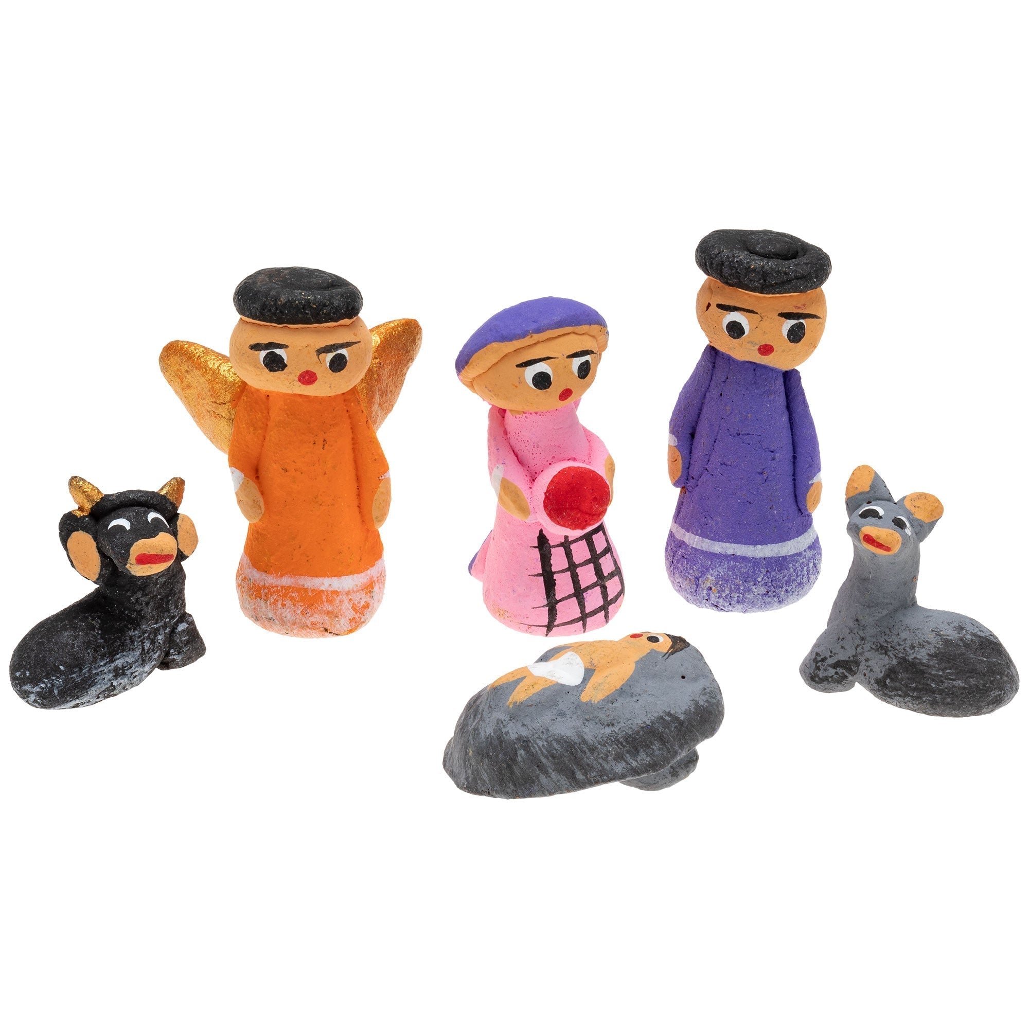 Guatemalan Mini Nativity in a Box Nativities & Other Holiday Decor La Vie Bien Guatemalan Mini Nativity in a Box