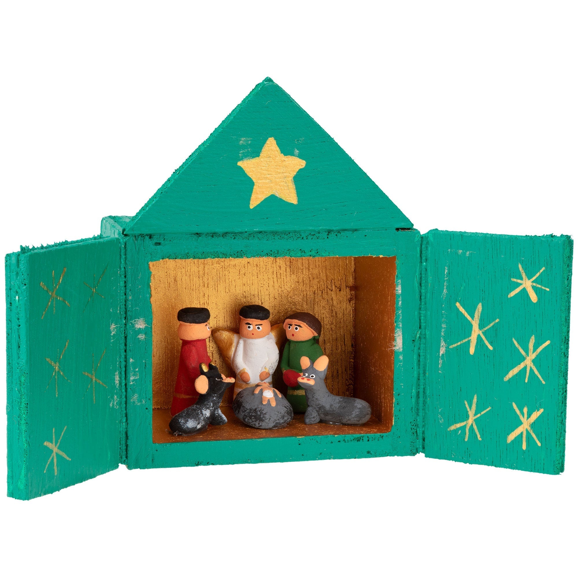 Guatemalan Nativity in a House Nativities & Other Holiday Decor La Vie Bien Guatemalan Nativity in a House