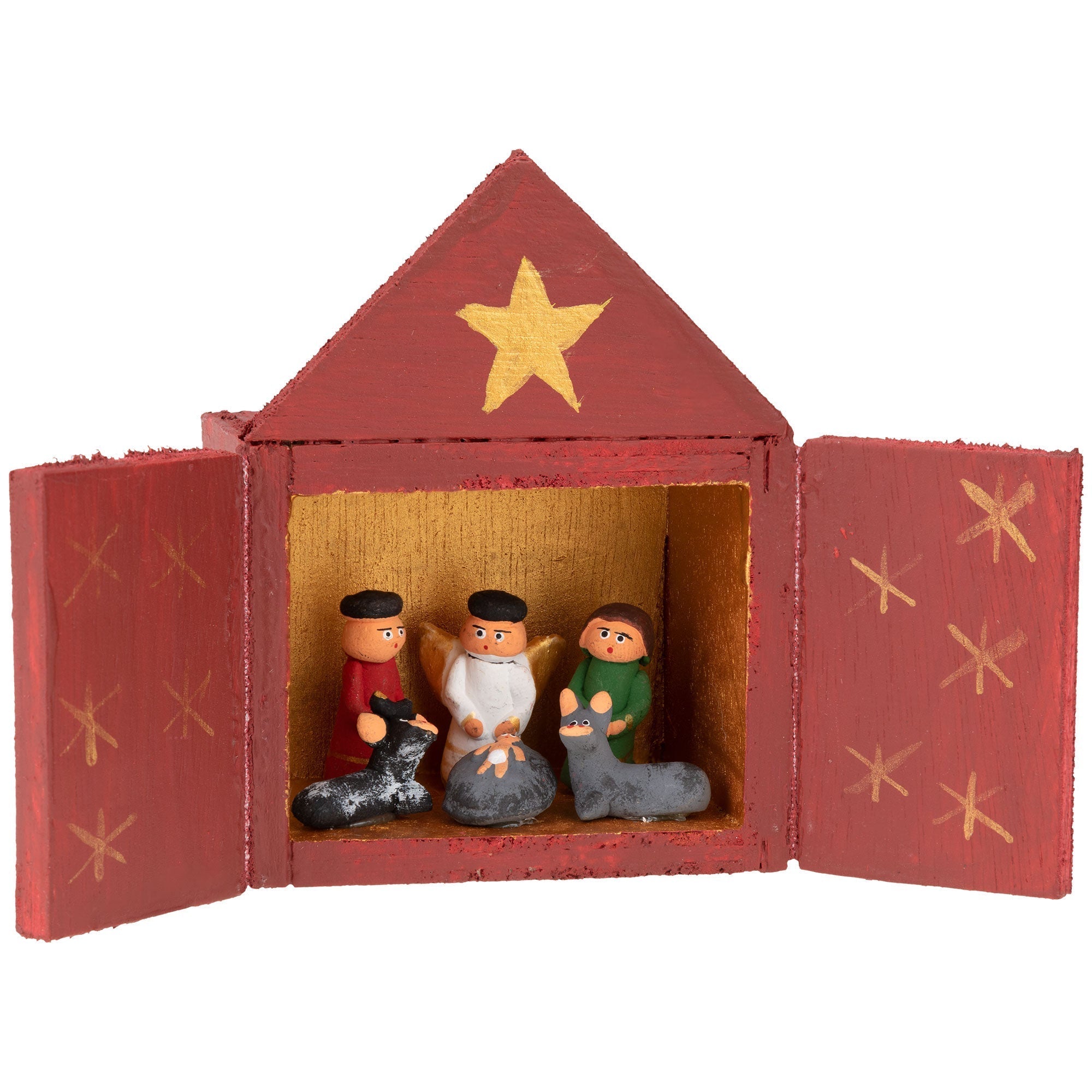 Guatemalan Nativity in a House Nativities & Other Holiday Decor La Vie Bien Guatemalan Nativity in a House