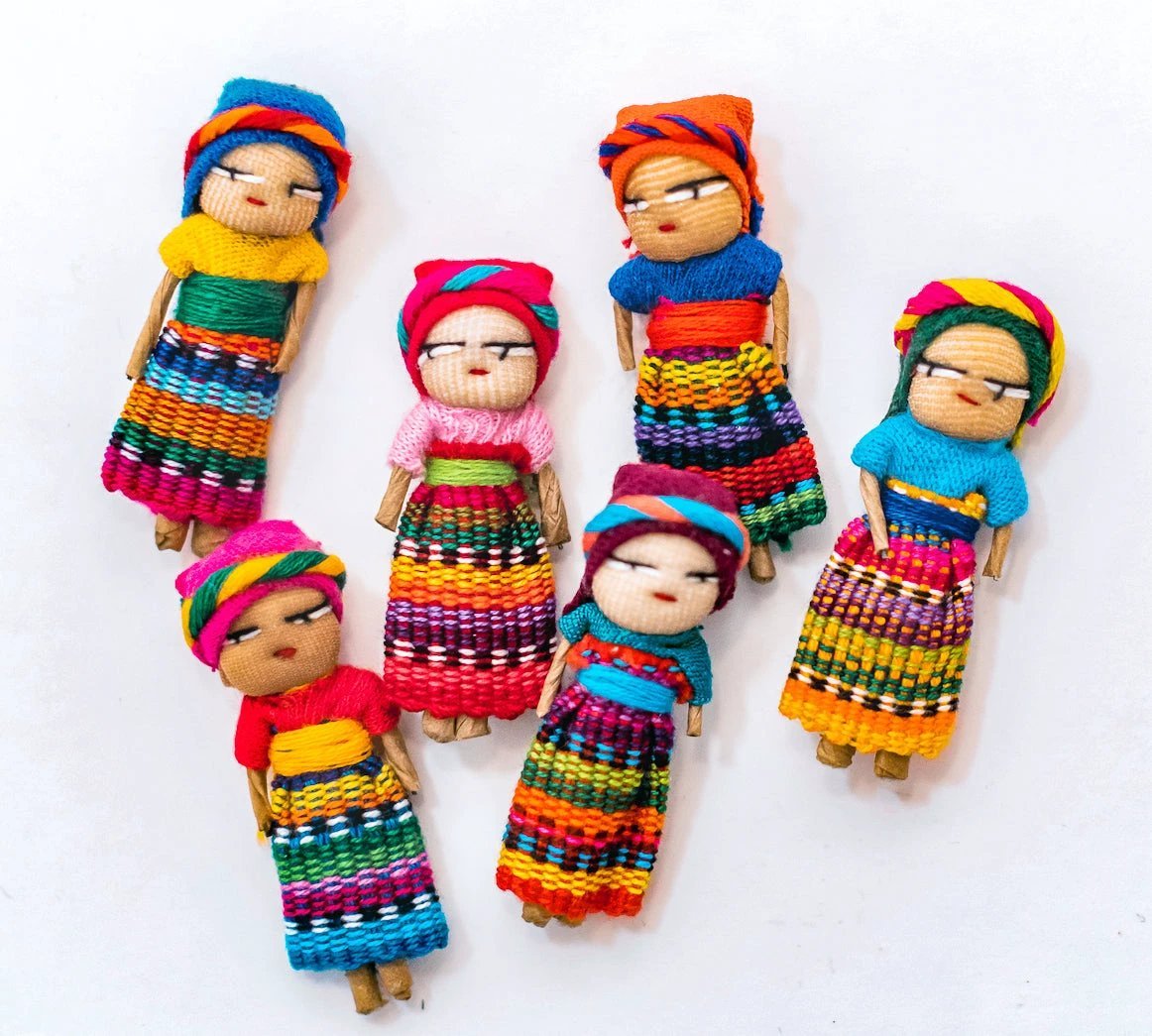 Guatemalan Worry Dolls - Set of 6 by Upavim Crafts