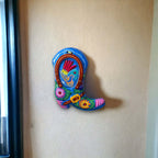 Guerrero Cowboy Boot Wall Art | Mexican Hand - Painted Pottery Decor Guerrero Statue La Vie Bien Guerrero Cowboy Boot Wall Art | Mexican Hand - Painted Pottery Decor
