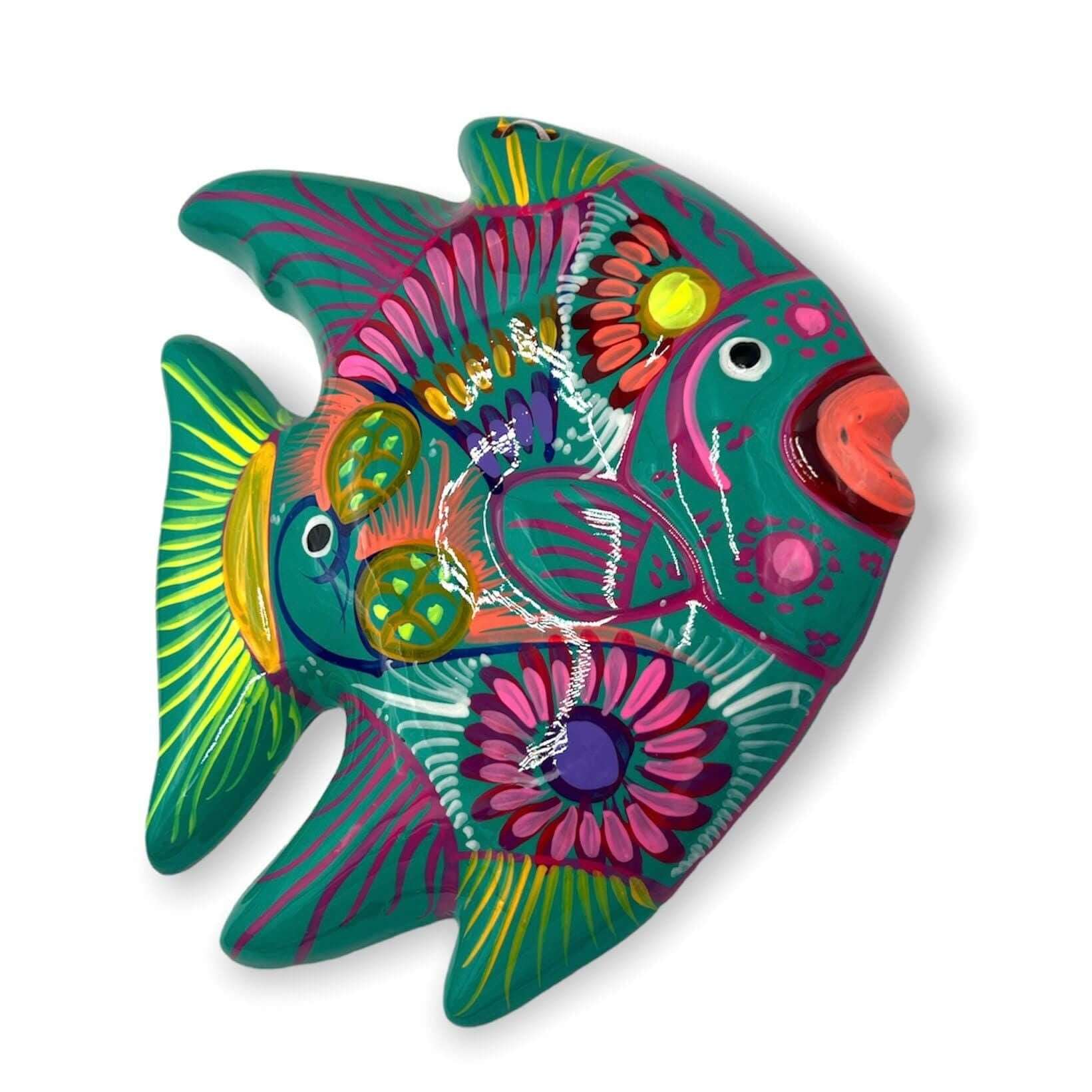 Guerrero Fish Wall Decor | Colorful Hand - Painted Mexican Art Guerrero Wall Art La Vie Bien Guerrero Fish Wall Decor | Colorful Hand - Painted Mexican Art