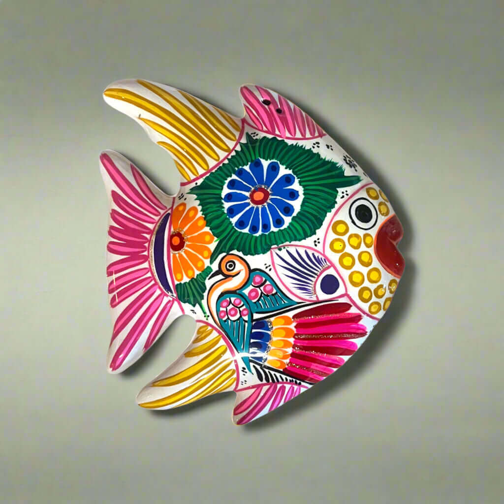 Guerrero Fish Wall Decor | Colorful Hand - Painted Mexican Art Guerrero Wall Art La Vie Bien Guerrero Fish Wall Decor | Colorful Hand - Painted Mexican Art