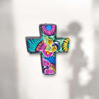 Guerrero Hand - Painted Cross Wall Art | Colorful Mexican Décor Guerrero Wall Art La Vie Bien Guerrero Hand - Painted Cross Wall Art | Colorful Mexican Décor