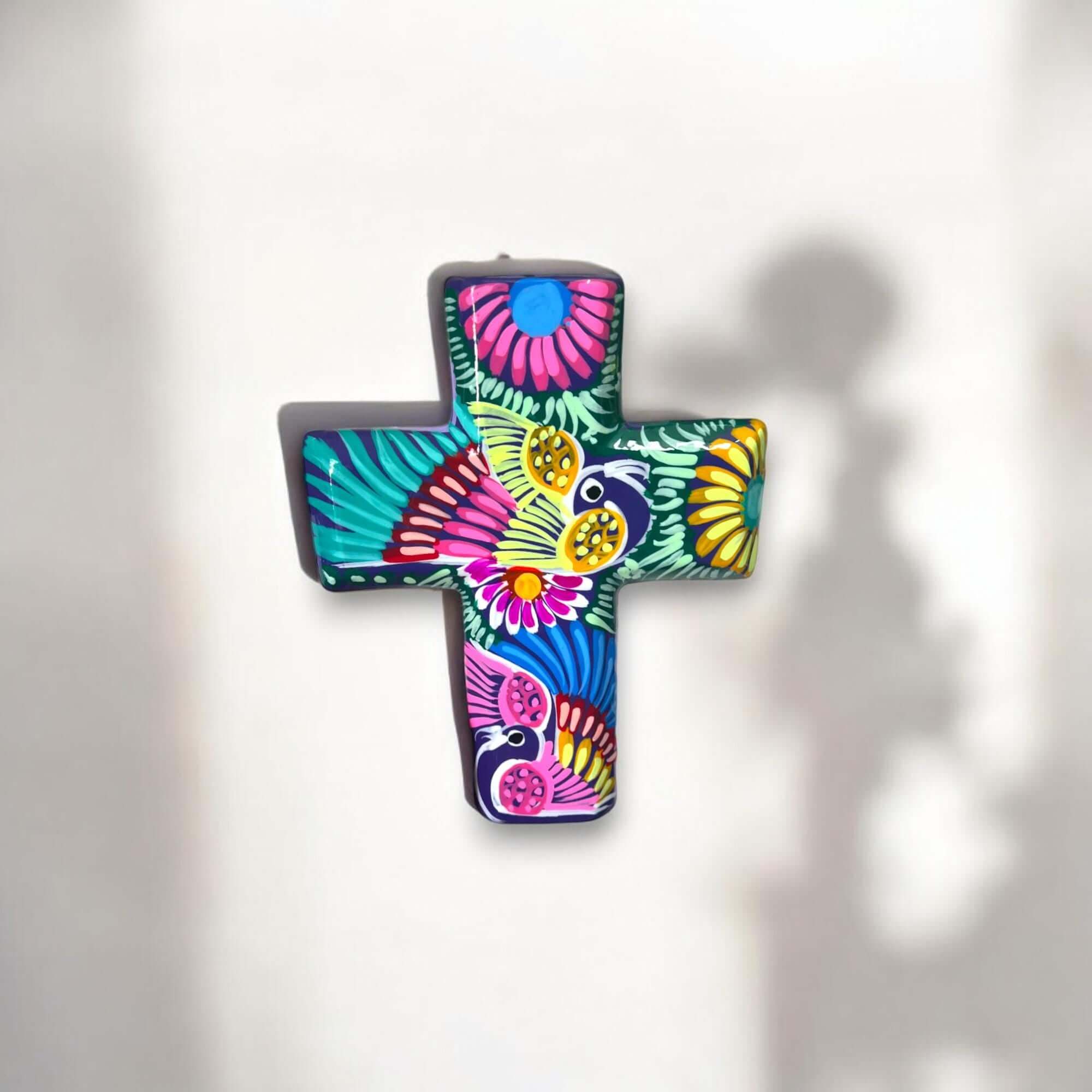 Guerrero Hand - Painted Cross Wall Art | Colorful Mexican Décor Guerrero Wall Art La Vie Bien Guerrero Hand - Painted Cross Wall Art | Colorful Mexican Décor