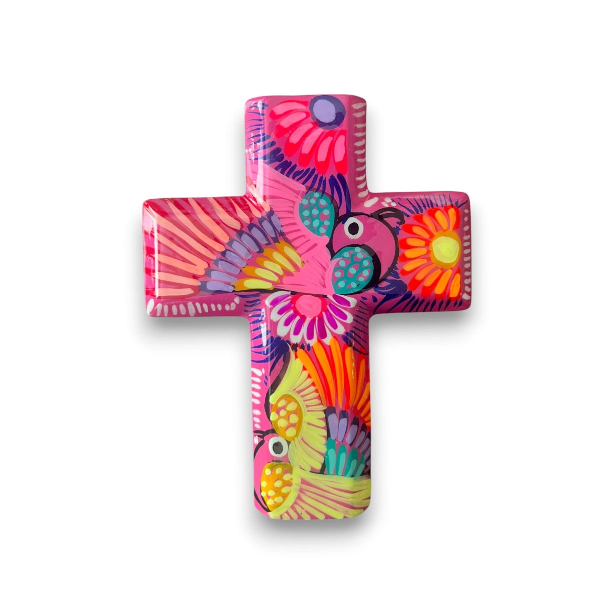 Guerrero Hand-Painted Cross Wall Art | Colorful Mexican Décor Guerrero Wall Art La Vie Bien Guerrero Hand-Painted Cross Wall Art | Colorful Mexican Décor