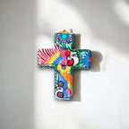 Guerrero Hand-Painted Cross Wall Art | Colorful Mexican Décor Guerrero Wall Art La Vie Bien Guerrero Hand-Painted Cross Wall Art | Colorful Mexican Décor