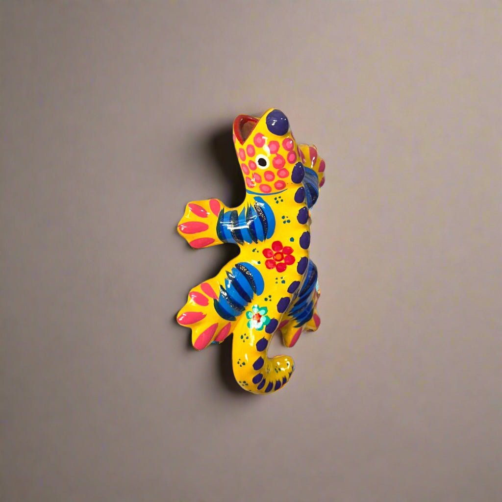 Guerrero Iguana Figurine | Colorful Hand - Painted Mexican Folk Art Guerrero Figurine La Vie Bien Guerrero Iguana Figurine | Colorful Hand - Painted Mexican Folk Art