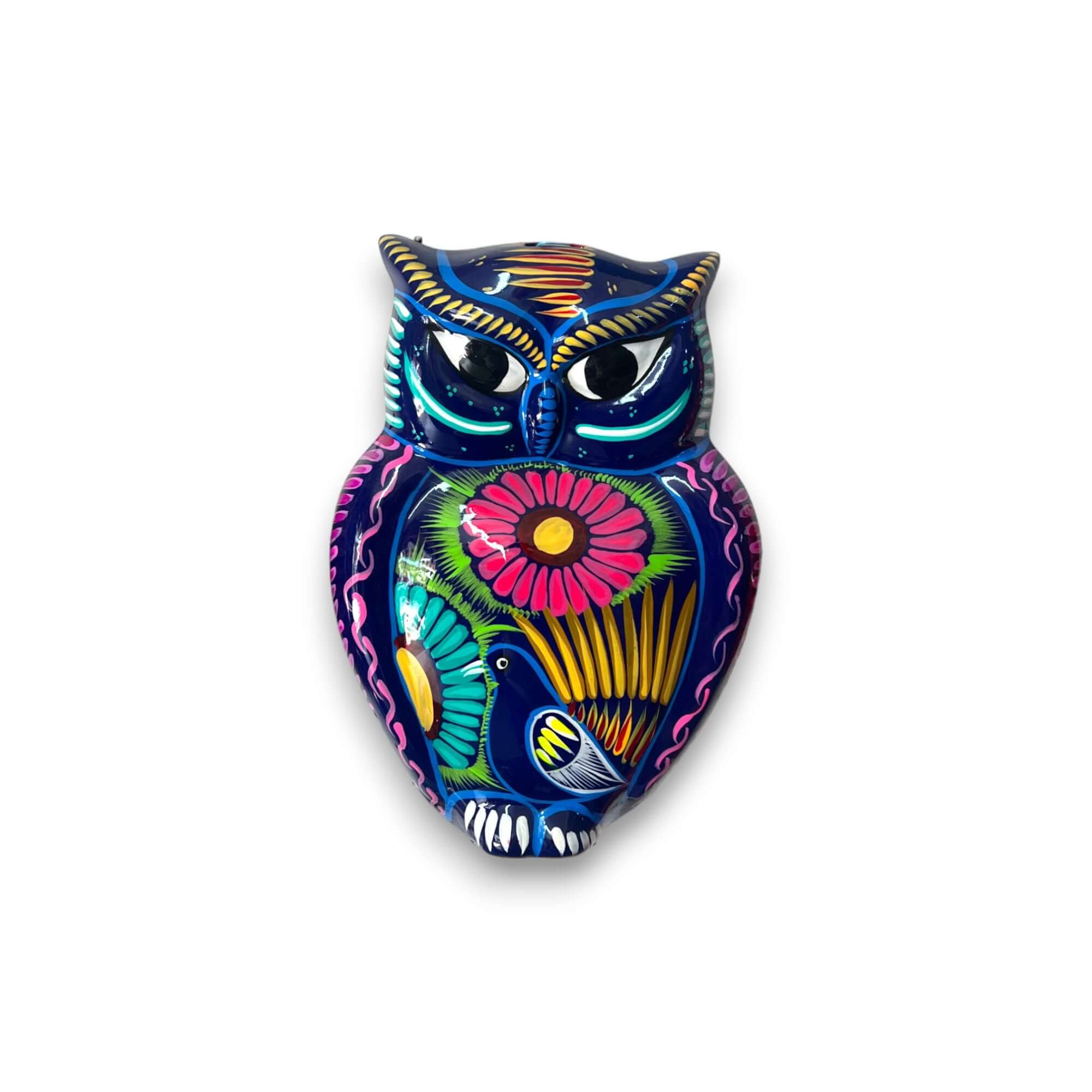Guerrero Owl Wall Hanging | Colorful Mexican Ceramic Art Piece Guerrero Wall Art La Vie Bien Guerrero Owl Wall Hanging | Colorful Mexican Ceramic Art Piece